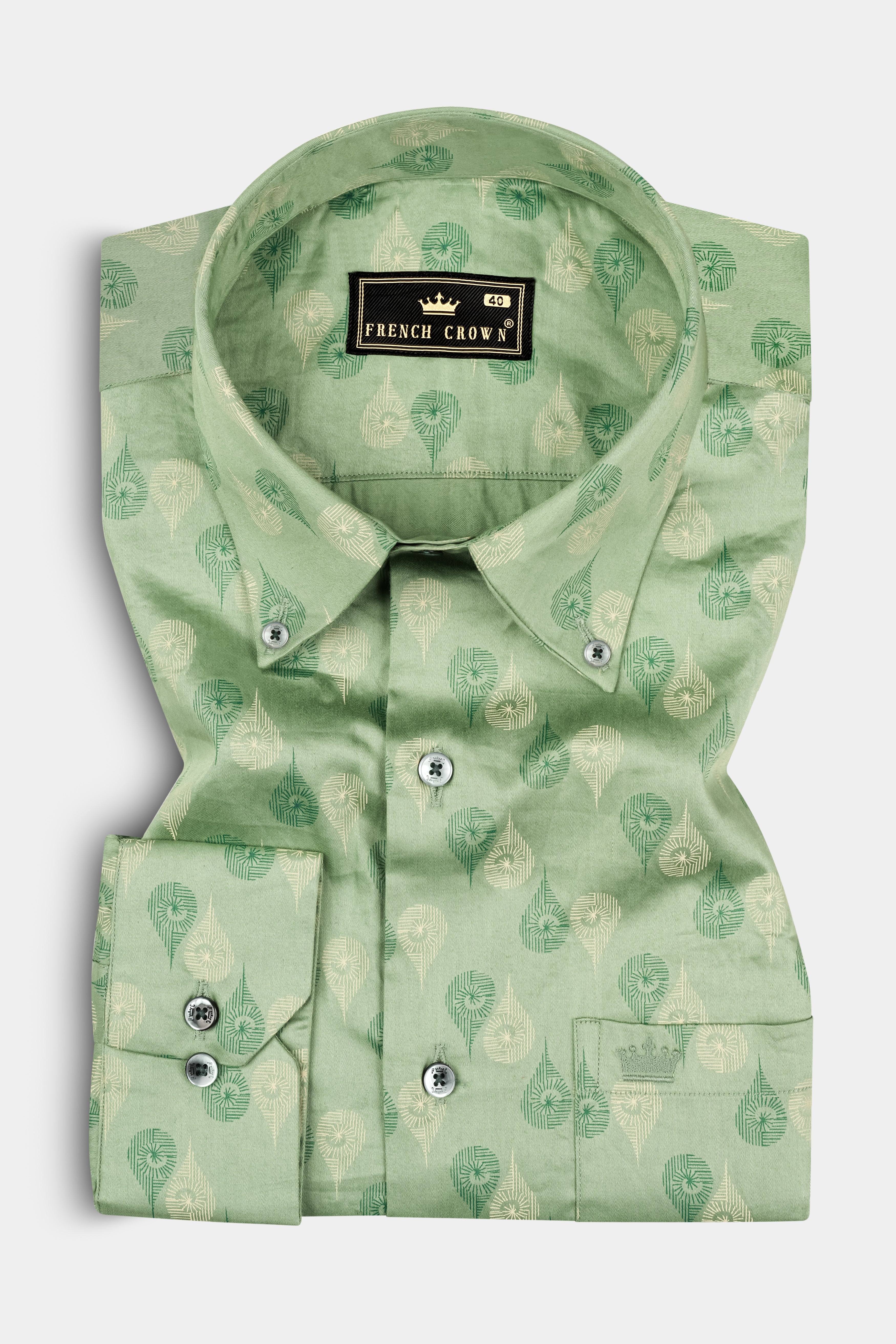 Norway Green Printed Super Soft Premium Cotton Shirt