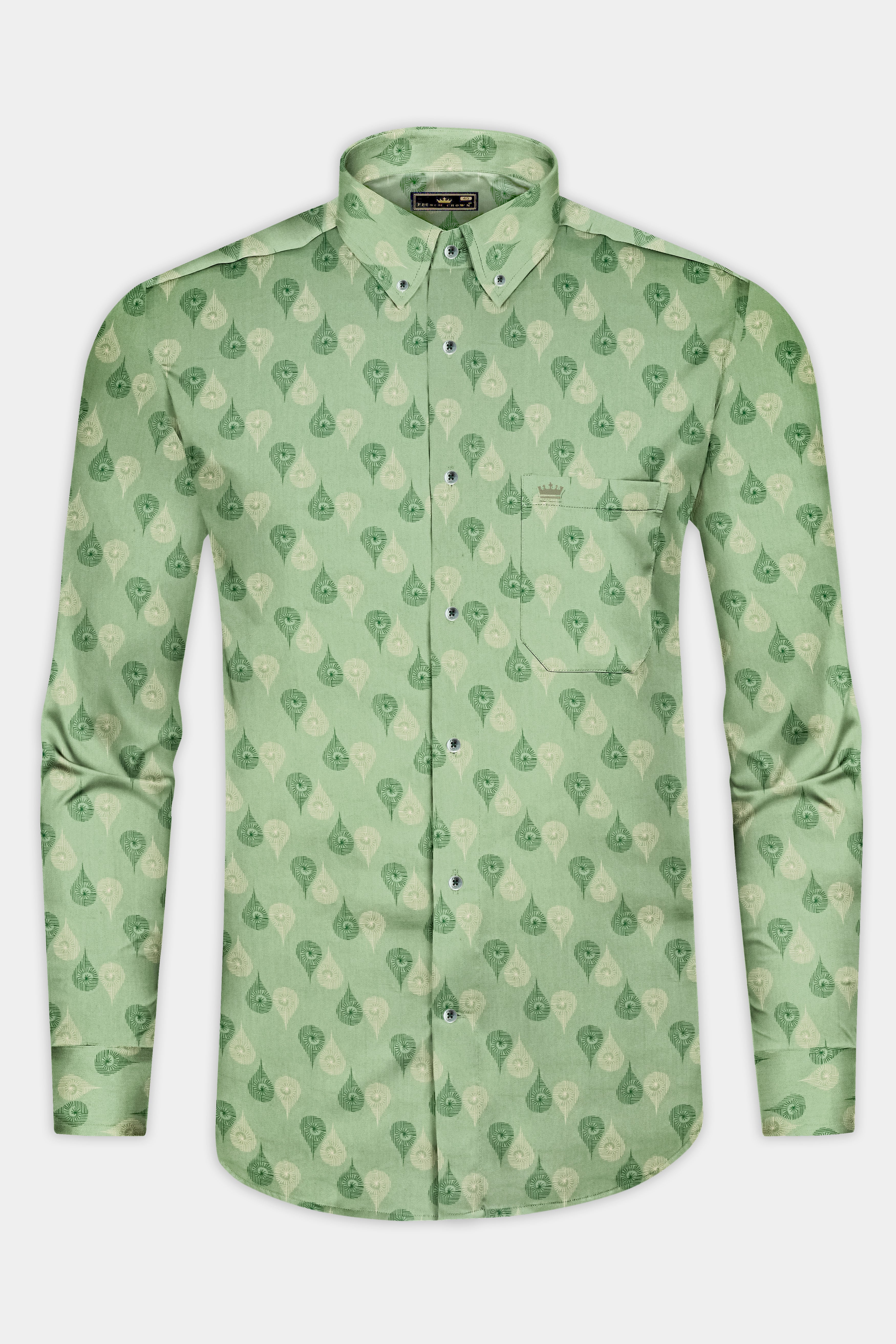 Norway Green Printed Super Soft Premium Cotton Shirt