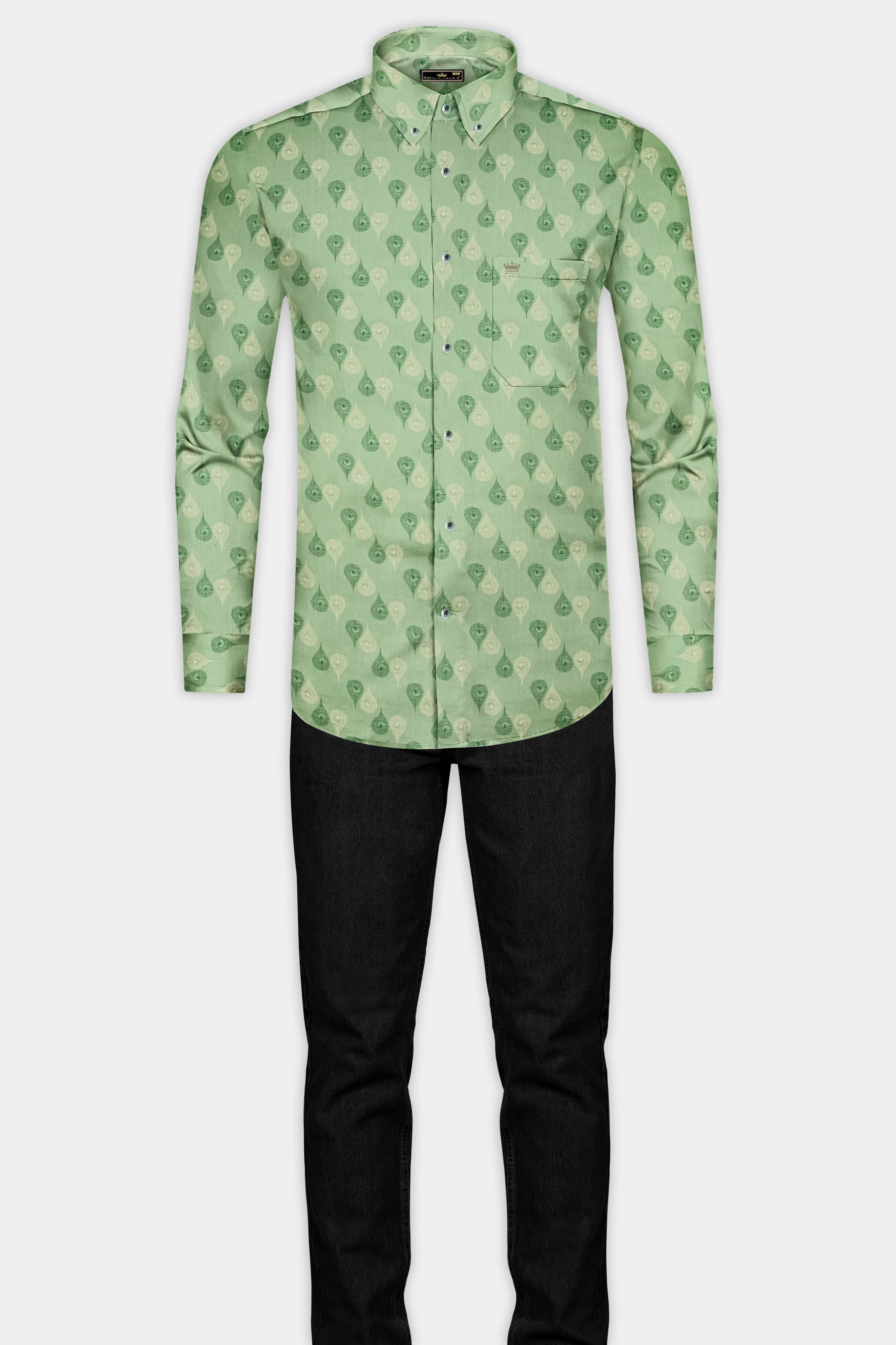 Norway Green Printed Super Soft Premium Cotton Shirt