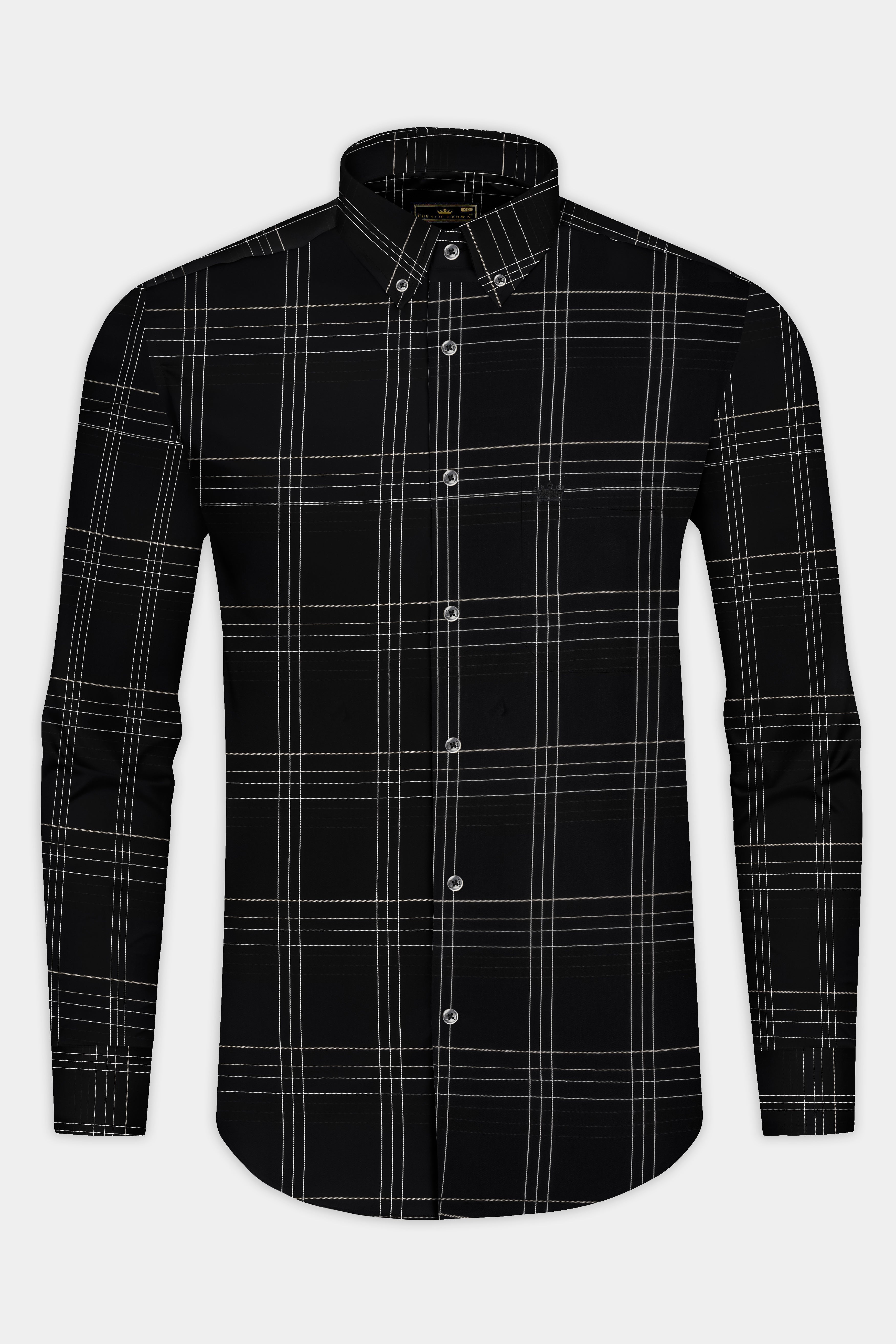 Jade Black Plaid Dobby Textured Premium Cotton Shirt 12899-BD-BLK-38, 12899-BD-BLK-H-38, 12899-BD-BLK-39, 12899-BD-BLK-H-39, 12899-BD-BLK-40, 12899-BD-BLK-H-40, 12899-BD-BLK-42, 12899-BD-BLK-H-42, 12899-BD-BLK-44, 12899-BD-BLK-H-44, 12899-BD-BLK-46, 12899-BD-BLK-H-46, 12899-BD-BLK-48, 12899-BD-BLK-H-48, 12899-BD-BLK-50, 12899-BD-BLK-H-50, 12899-BD-BLK-52, 12899-BD-BLK-H-52