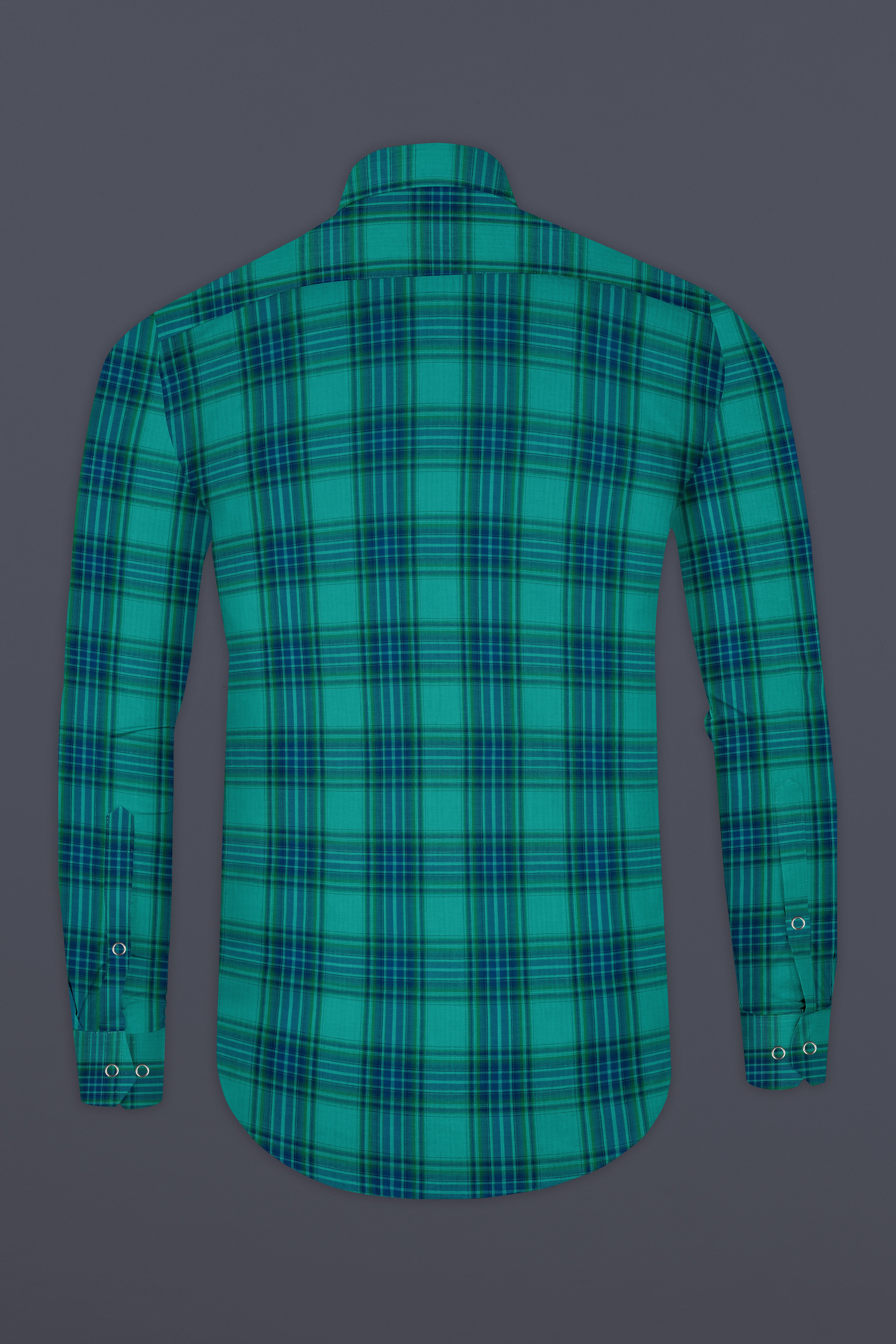 Geyser Gray Plaid And Ocean Green Plaid Herringbone Reversible Shirt 12903-38, 12903-H-38, 12903-39, 12903-H-39, 12903-40, 12903-H-40, 12903-42, 12903-H-42, 12903-44, 12903-H-44, 12903-46, 12903-H-46, 12903-48, 12903-H-48, 12903-50, 12903-H-50, 12903-52, 12903-H-52