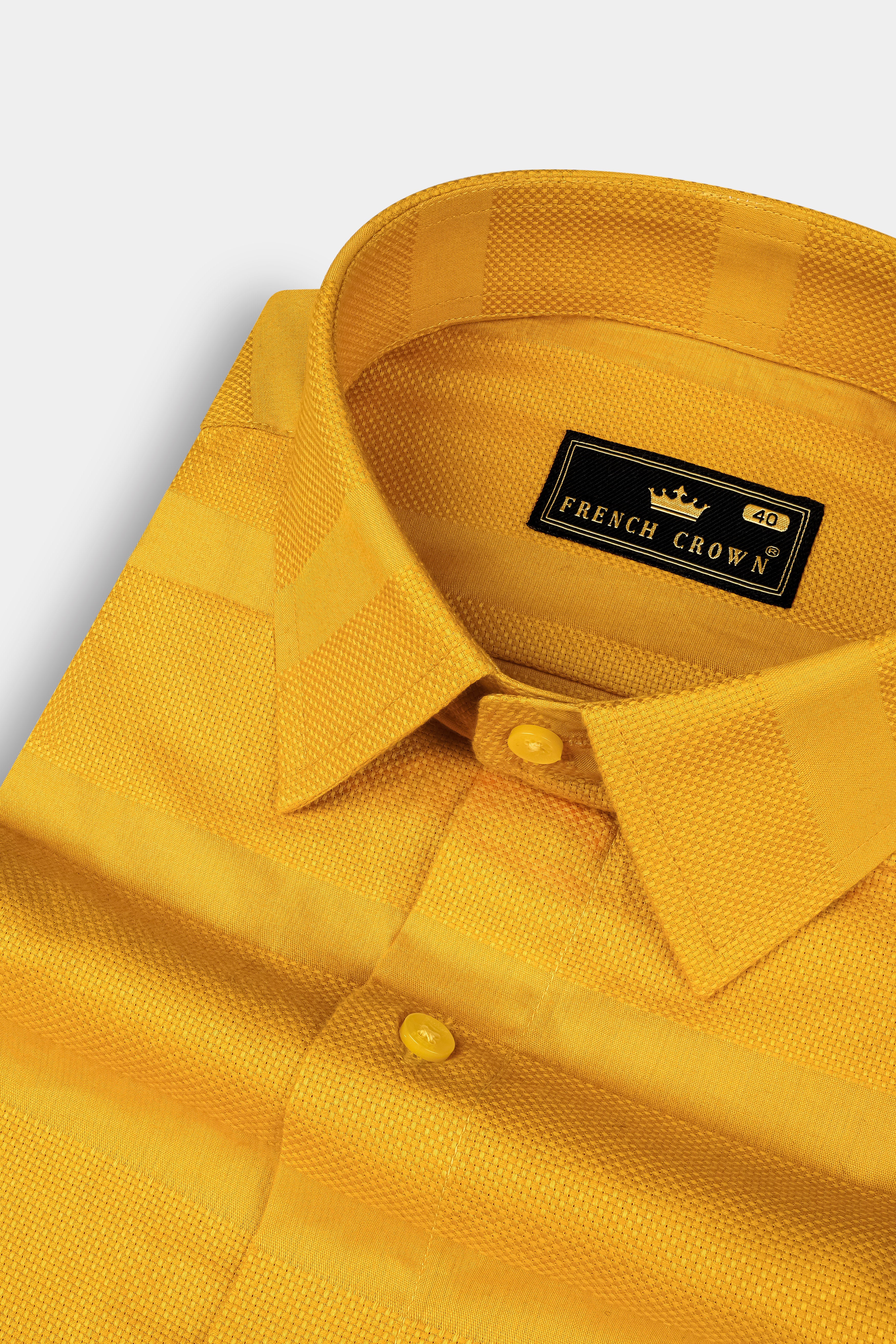 Squash Yellow Dobby Textured Premium Cotton Shirt 12912-YL-38, 12912-YL-H-38, 12912-YL-39, 12912-YL-H-39, 12912-YL-40, 12912-YL-H-40, 12912-YL-42, 12912-YL-H-42, 12912-YL-44, 12912-YL-H-44, 12912-YL-46, 12912-YL-H-46, 12912-YL-48, 12912-YL-H-48, 12912-YL-50, 12912-YL-H-50, 12912-YL-52, 12912-YL-H-52