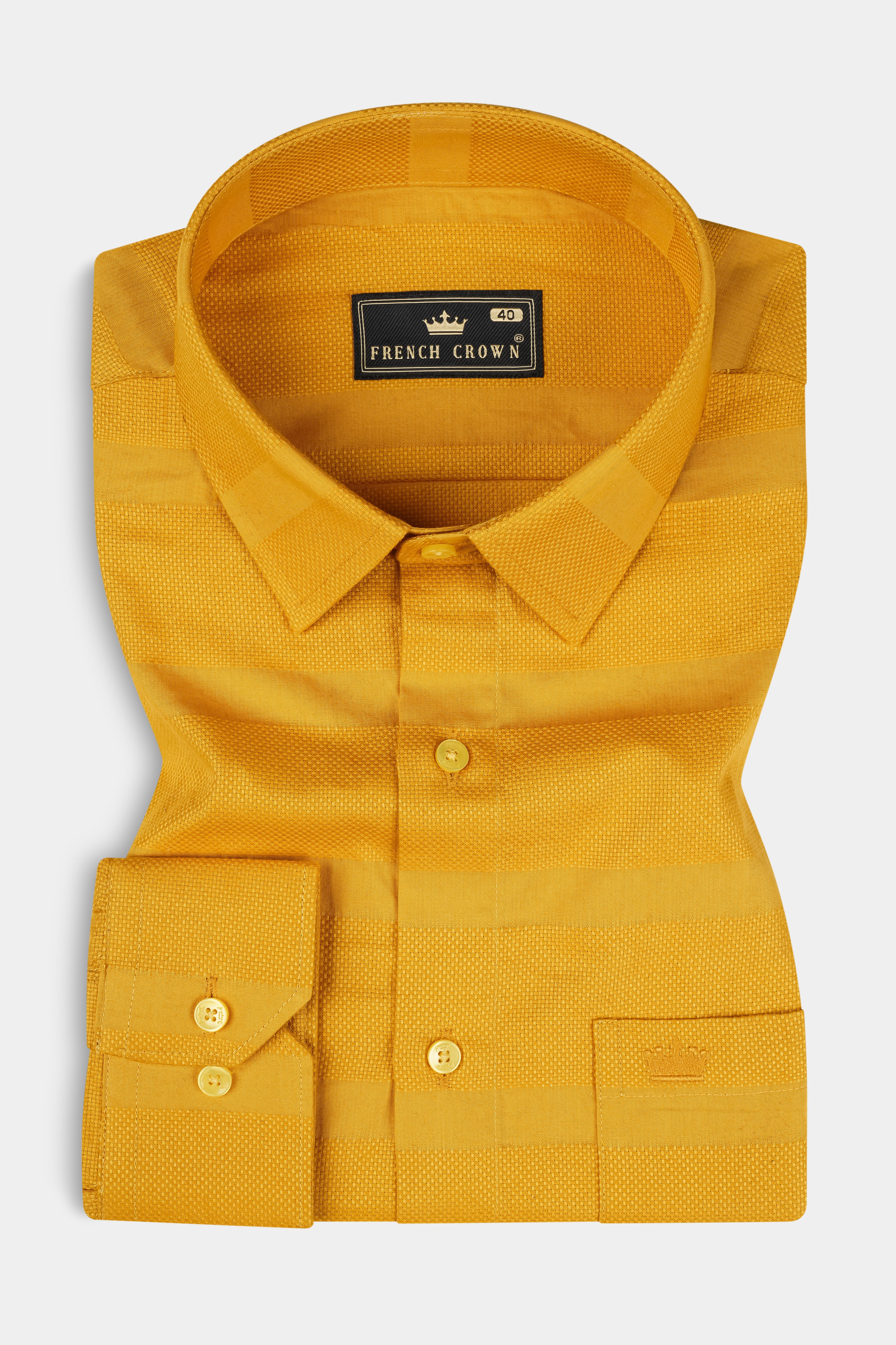 Squash Yellow Dobby Textured Premium Cotton Shirt 12912-YL-38, 12912-YL-H-38, 12912-YL-39, 12912-YL-H-39, 12912-YL-40, 12912-YL-H-40, 12912-YL-42, 12912-YL-H-42, 12912-YL-44, 12912-YL-H-44, 12912-YL-46, 12912-YL-H-46, 12912-YL-48, 12912-YL-H-48, 12912-YL-50, 12912-YL-H-50, 12912-YL-52, 12912-YL-H-52