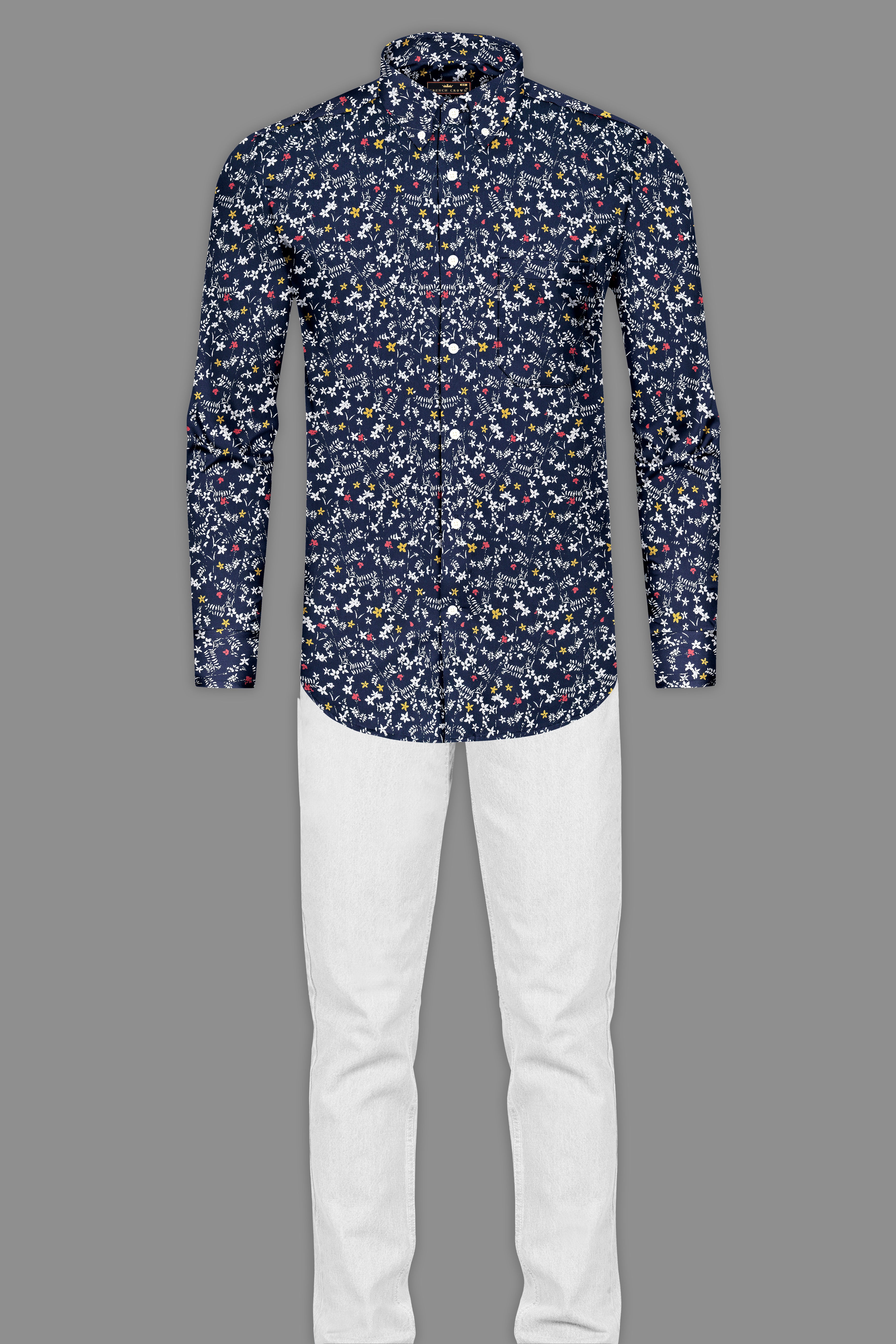 Haiti Blue Twill Printed Cotton Shirt 12915-BD-38, 12915-BD-H-38, 12915-BD-39, 12915-BD-H-39, 12915-BD-40, 12915-BD-H-40, 12915-BD-42, 12915-BD-H-42, 12915-BD-44, 12915-BD-H-44, 12915-BD-46, 12915-BD-H-46, 12915-BD-48, 12915-BD-H-48, 12915-BD-50, 12915-BD-H-50, 12915-BD-52, 12915-BD-H-52