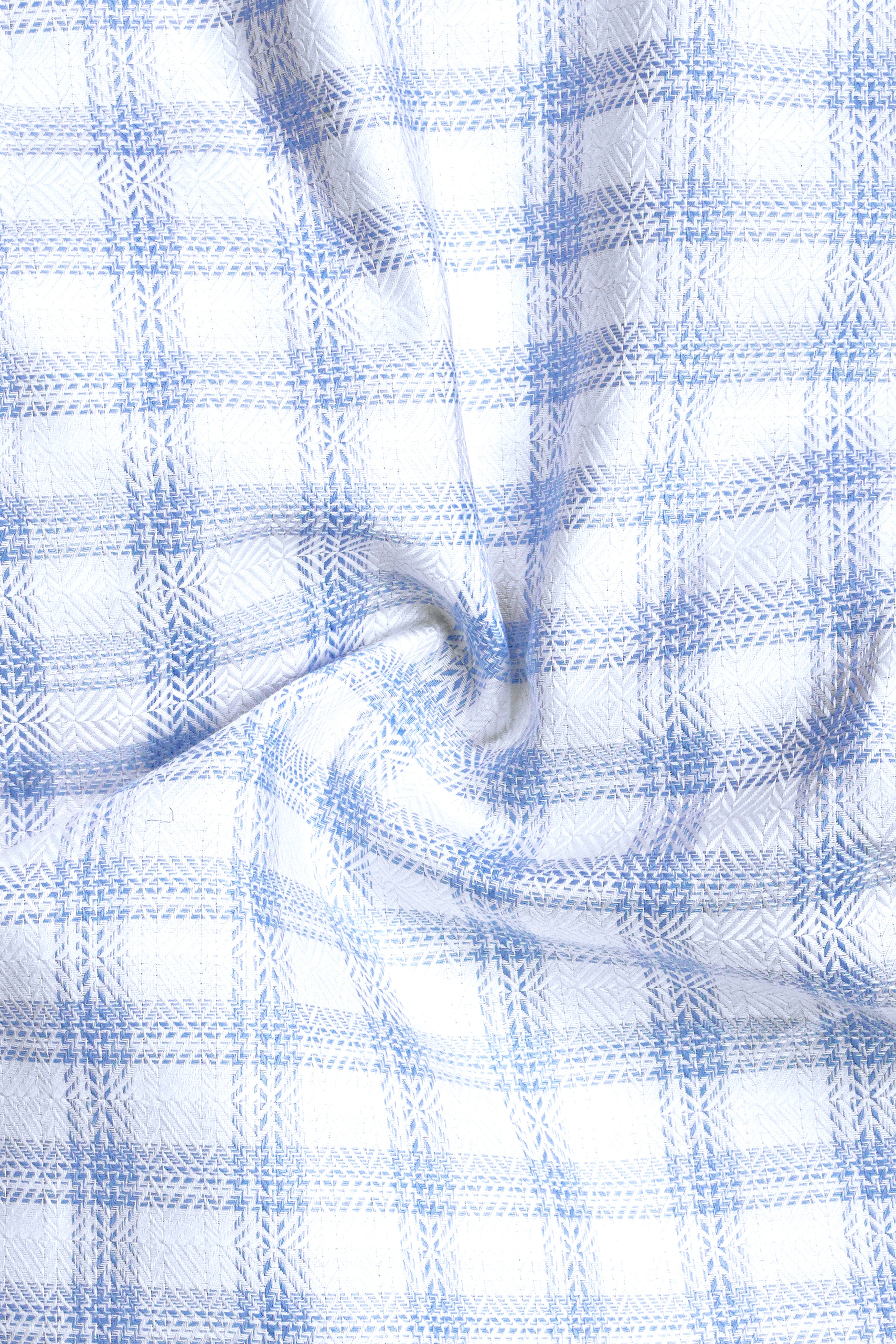 Periwinkle Blue And Bright White Checked Dobby Textured Premium Cotton Shirt 12917-BD-38, 12917-BD-H-38, 12917-BD-39, 12917-BD-H-39, 12917-BD-40, 12917-BD-H-40, 12917-BD-42, 12917-BD-H-42, 12917-BD-44, 12917-BD-H-44, 12917-BD-46, 12917-BD-H-46, 12917-BD-48, 12917-BD-H-48, 12917-BD-50, 12917-BD-H-50, 12917-BD-52, 12917-BD-H-52