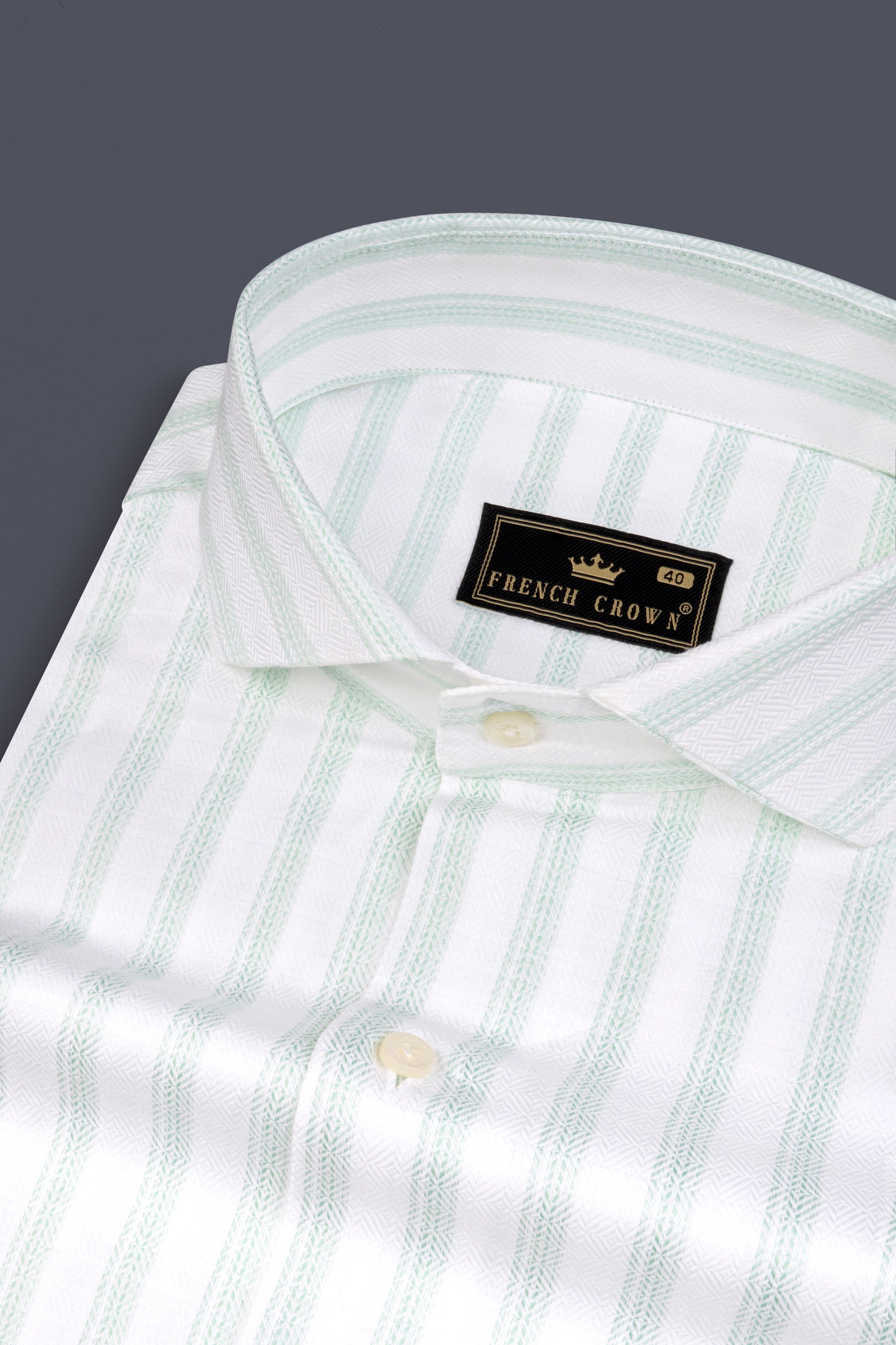 Bright White And Metallic Blue Striped Dobby Textured Premium Cotton Shirt 12920-CA-38, 12920-CA-H-38, 12920-CA-39, 12920-CA-H-39, 12920-CA-40, 12920-CA-H-40, 12920-CA-42, 12920-CA-H-42, 12920-CA-44, 12920-CA-H-44, 12920-CA-46, 12920-CA-H-46, 12920-CA-48, 12920-CA-H-48, 12920-CA-50, 12920-CA-H-50, 12920-CA-52, 12920-CA-H-52