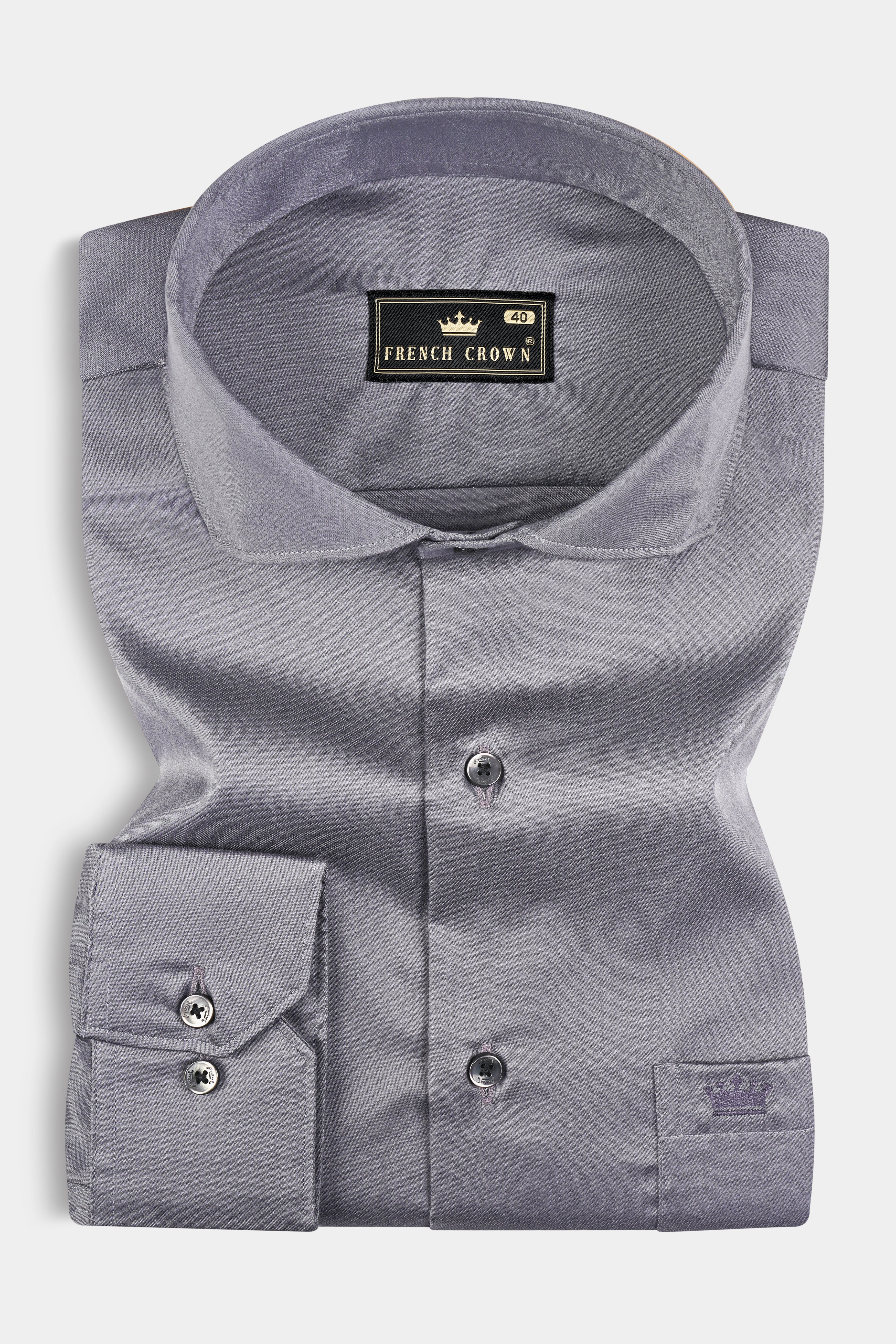 Venus Gray Solid Subtle Sheen Super Soft Premium Cotton Shirt 12922-CA-BLK-38,  12922-CA-BLK-H-38,  12922-CA-BLK-39,  12922-CA-BLK-H-39,  12922-CA-BLK-40,  12922-CA-BLK-H-40,  12922-CA-BLK-42,  12922-CA-BLK-H-42,  12922-CA-BLK-44,  12922-CA-BLK-H-44,  12922-CA-BLK-46,  12922-CA-BLK-H-46,  12922-CA-BLK-48,  12922-CA-BLK-H-48,  12922-CA-BLK-50,  12922-CA-BLK-H-50,  12922-CA-BLK-52,  12922-CA-BLK-H-52