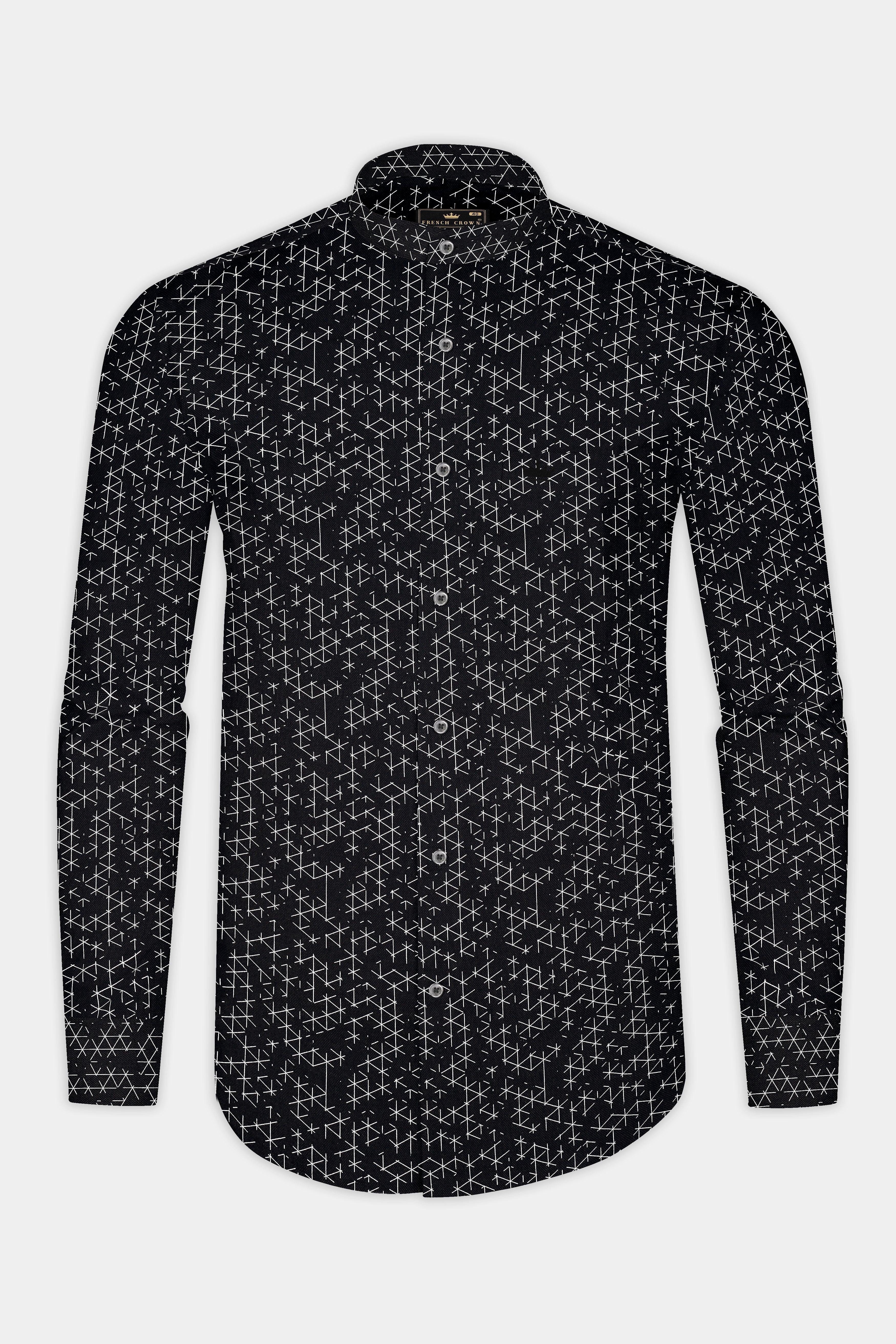 Jade Black Printed Dobby Textured Premium Cotton Shirt 12923-M-BLK-38, 12923-M-BLK-H-38, 12923-M-BLK-39, 12923-M-BLK-H-39, 12923-M-BLK-40, 12923-M-BLK-H-40, 12923-M-BLK-42, 12923-M-BLK-H-42, 12923-M-BLK-44, 12923-M-BLK-H-44, 12923-M-BLK-46, 12923-M-BLK-H-46, 12923-M-BLK-48, 12923-M-BLK-H-48, 12923-M-BLK-50, 12923-M-BLK-H-50, 12923-M-BLK-52, 12923-M-BLK-H-52