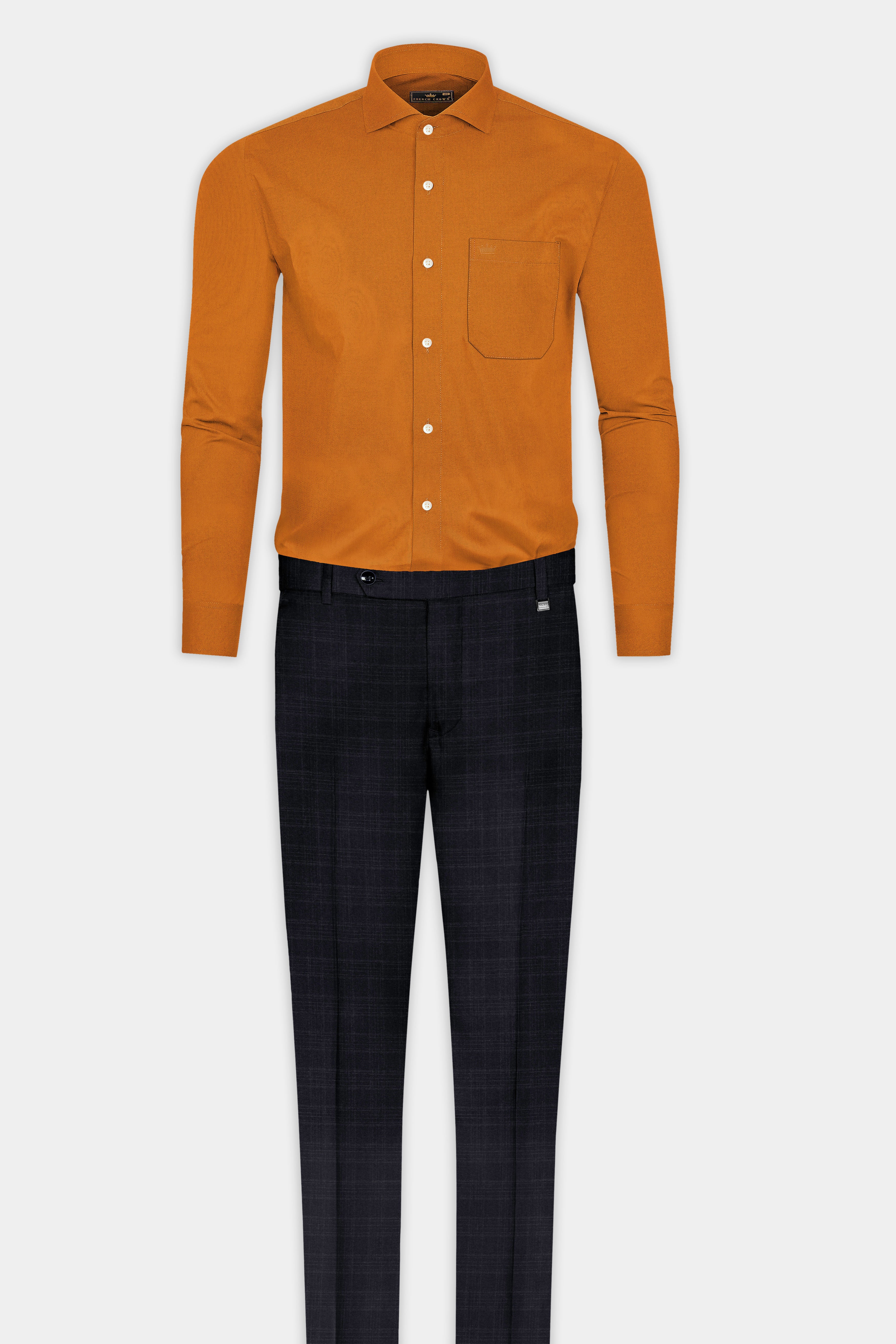 Ochre Orange Dobby Textured Premium Cotton Shirt 12926-CA-38, 12926-CA-H-38, 12926-CA-39, 12926-CA-H-39, 12926-CA-40, 12926-CA-H-40, 12926-CA-42, 12926-CA-H-42, 12926-CA-44, 12926-CA-H-44, 12926-CA-46, 12926-CA-H-46, 12926-CA-48, 12926-CA-H-48, 12926-CA-50, 12926-CA-H-50, 12926-CA-52, 12926-CA-H-52