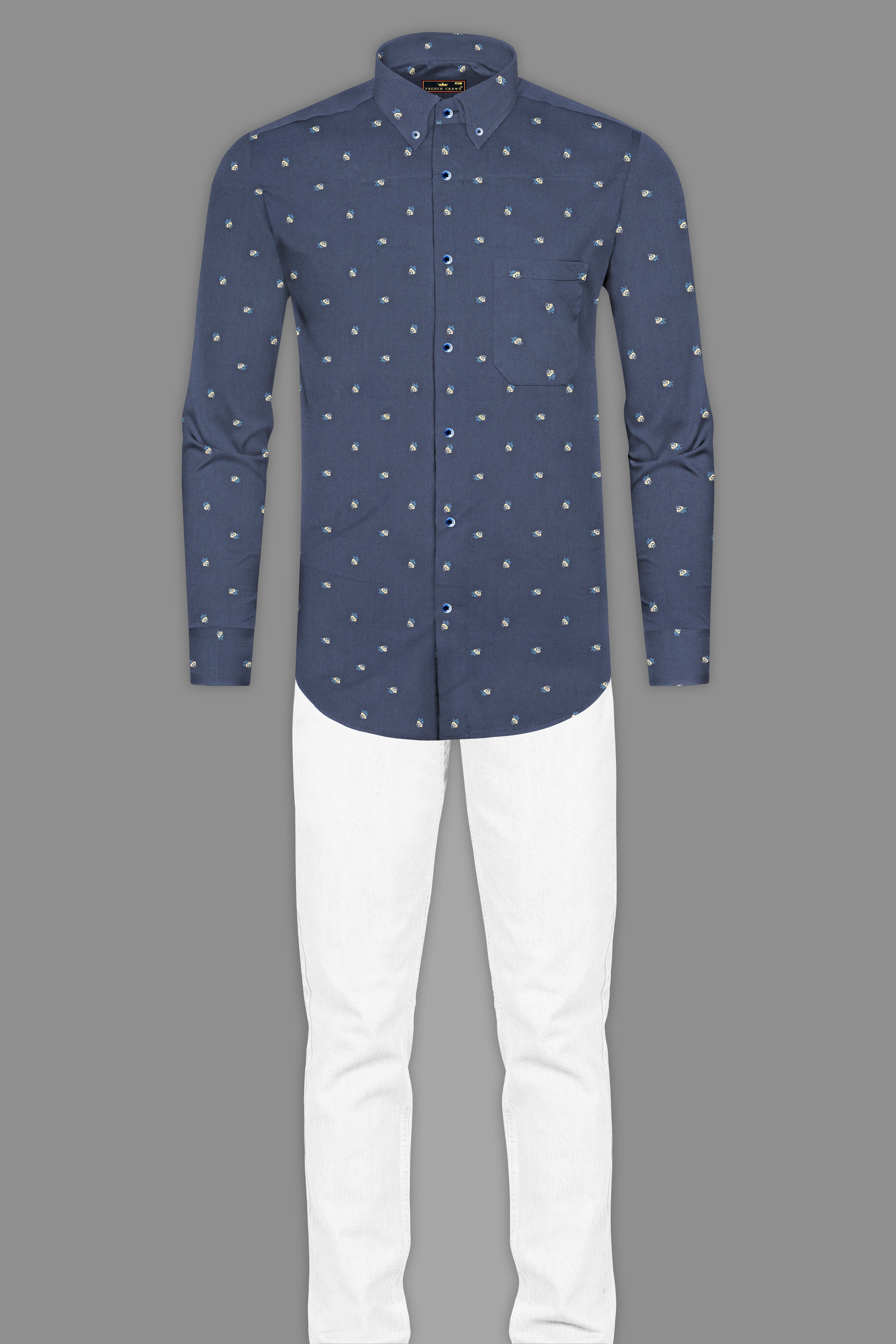 Fiord Blue Twill Printed Cotton Shirt 12929-BD-BLE-38, 12929-BD-BLE-H-38, 12929-BD-BLE-39, 12929-BD-BLE-H-39, 12929-BD-BLE-40, 12929-BD-BLE-H-40, 12929-BD-BLE-42, 12929-BD-BLE-H-42, 12929-BD-BLE-44, 12929-BD-BLE-H-44, 12929-BD-BLE-46, 12929-BD-BLE-H-46, 12929-BD-BLE-48, 12929-BD-BLE-H-48, 12929-BD-BLE-50, 12929-BD-BLE-H-50, 12929-BD-BLE-52, 12929-BD-BLE-H-52