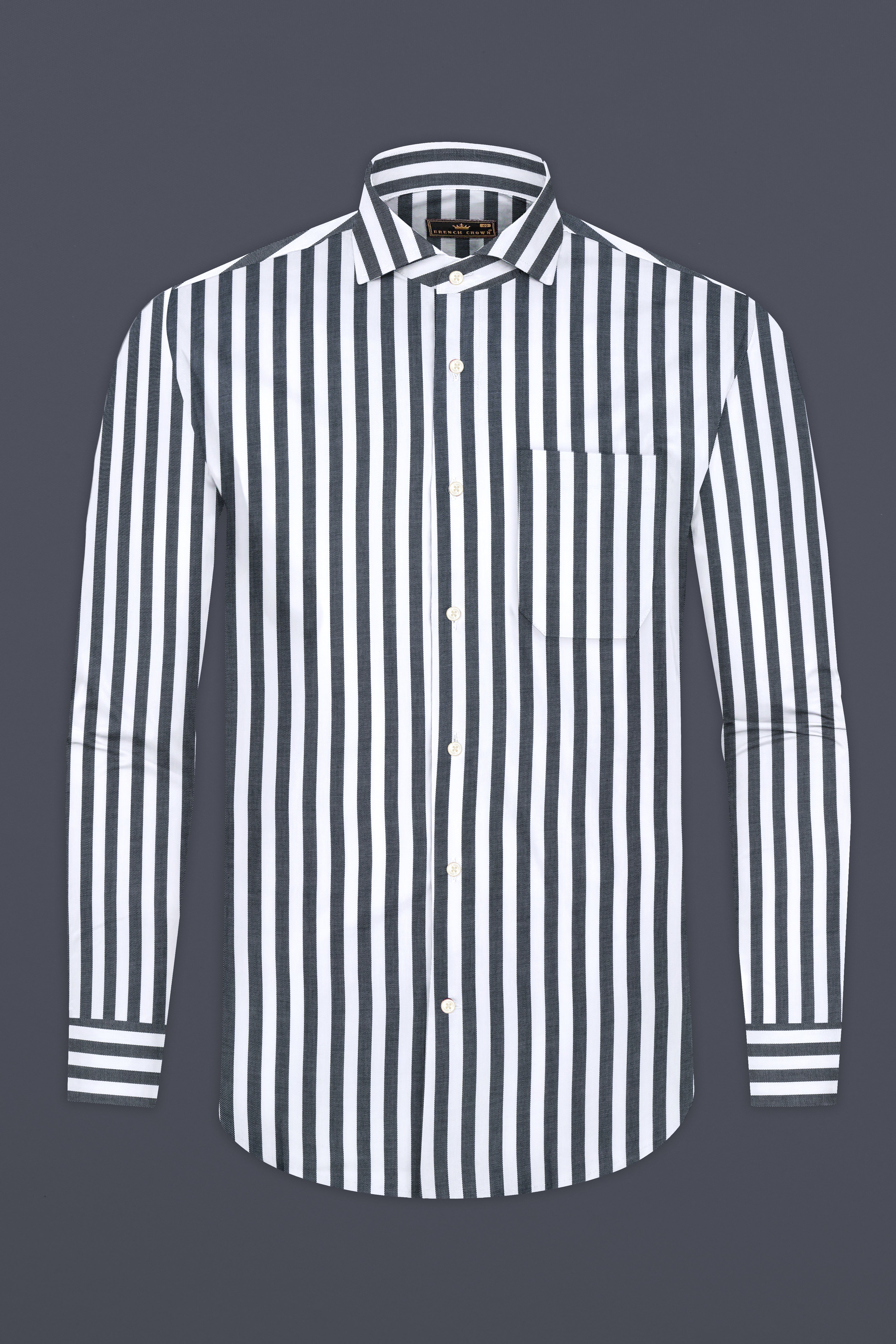 Iridium Gray And Bright White Twill Striped Cotton Shirt 12931-CA-38, 12931-CA-H-38, 12931-CA-39, 12931-CA-H-39, 12931-CA-40, 12931-CA-H-40, 12931-CA-42, 12931-CA-H-42, 12931-CA-44, 12931-CA-H-44, 12931-CA-46, 12931-CA-H-46, 12931-CA-48, 12931-CA-H-48, 12931-CA-50, 12931-CA-H-50, 12931-CA-52, 12931-CA-H-52