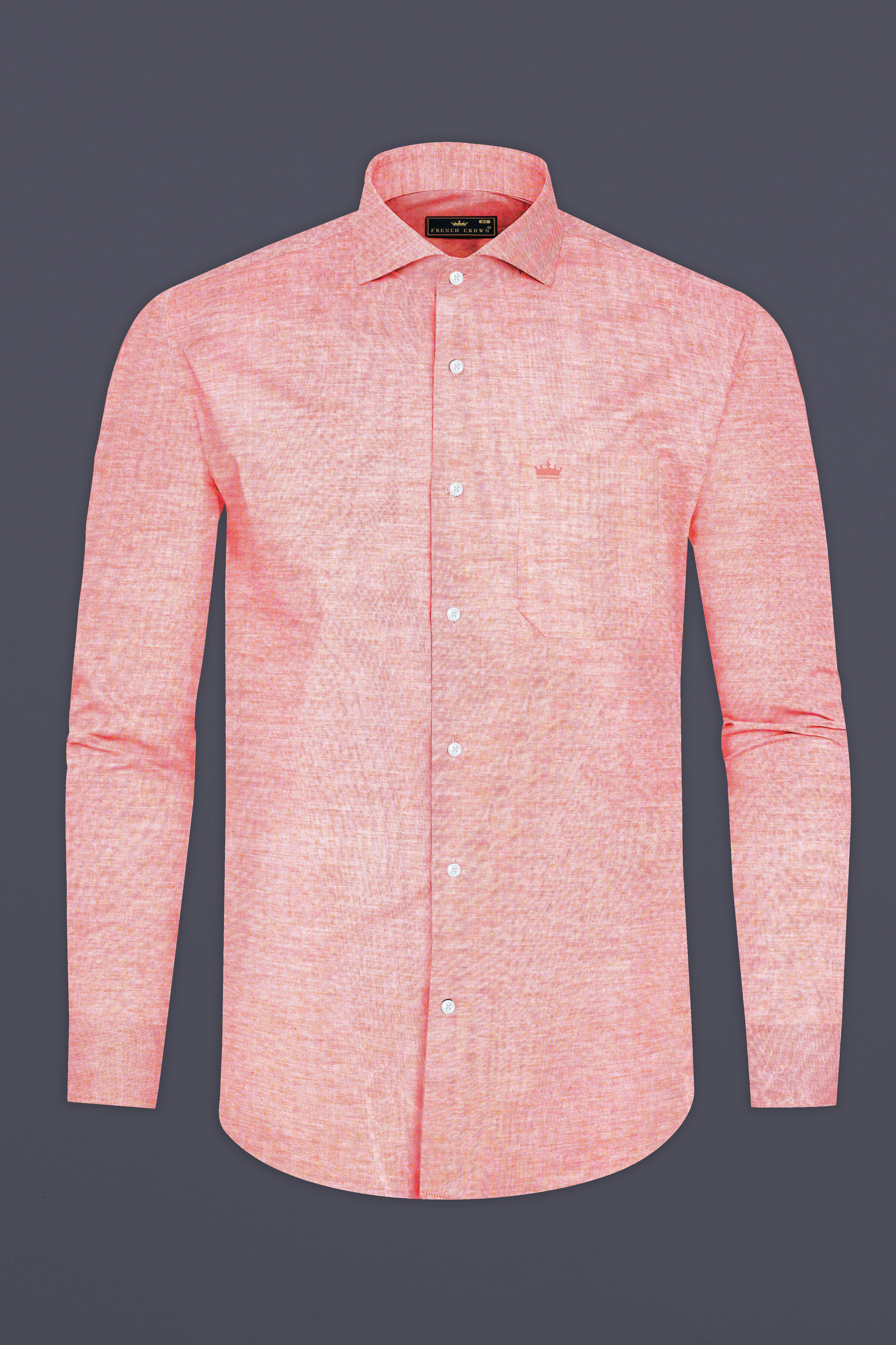 Geraldine peach Solid Chambray Premium Giza Cotton Shirt 12935-CA-38, 12935-CA-H-38, 12935-CA-39, 12935-CA-H-39, 12935-CA-40, 12935-CA-H-40, 12935-CA-42, 12935-CA-H-42, 12935-CA-44, 12935-CA-H-44, 12935-CA-46, 12935-CA-H-46, 12935-CA-48, 12935-CA-H-48, 12935-CA-50, 12935-CA-H-50, 12935-CA-52, 12935-CA-H-52