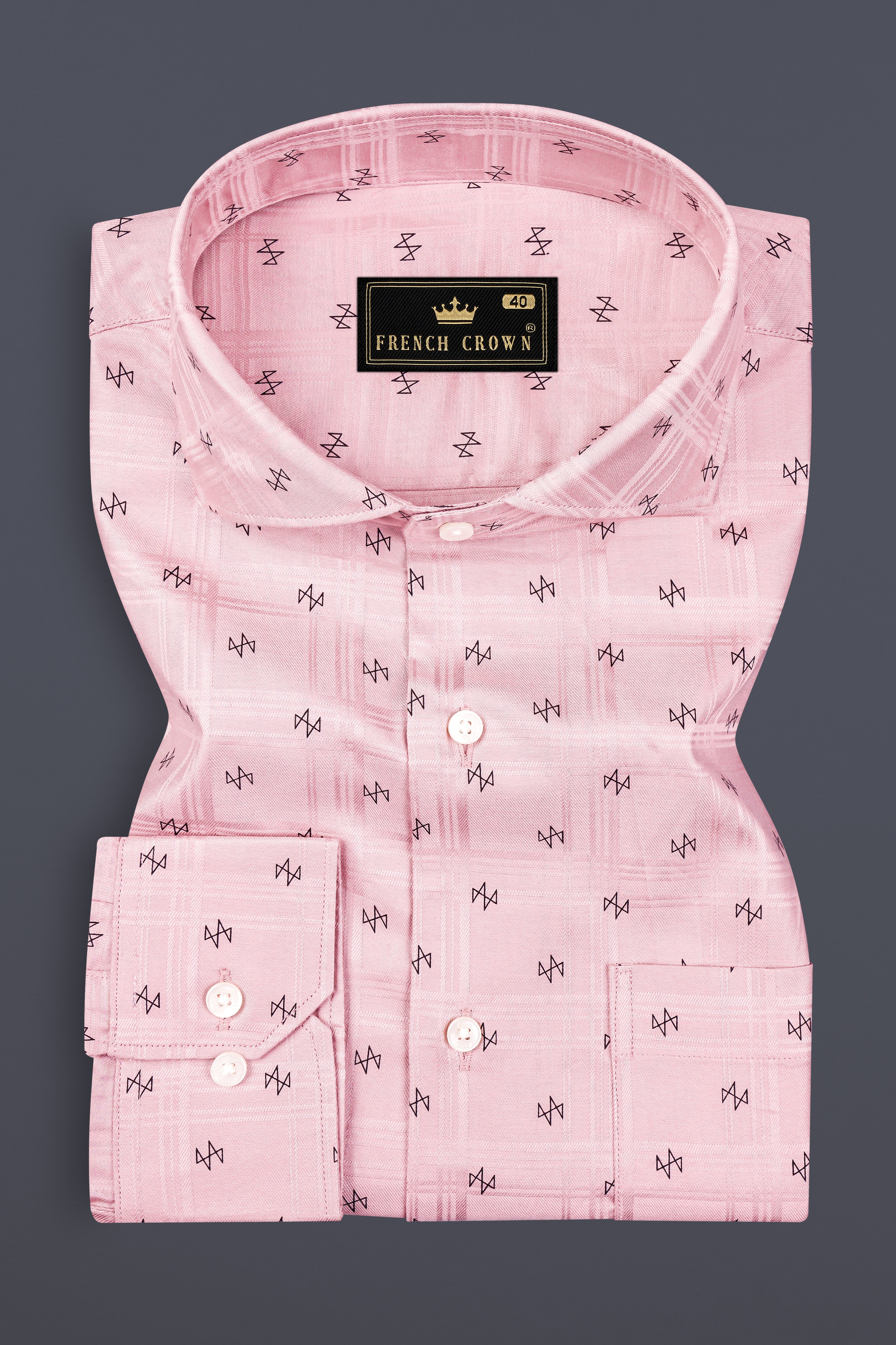 Thistle Pink Printed Dobby Premium Cotton Shirt 12936-CA-38, 12936-CA-H-38, 12936-CA-39, 12936-CA-H-39, 12936-CA-40, 12936-CA-H-40, 12936-CA-42, 12936-CA-H-42, 12936-CA-44, 12936-CA-H-44, 12936-CA-46, 12936-CA-H-46, 12936-CA-48, 12936-CA-H-48, 12936-CA-50, 12936-CA-H-50, 12936-CA-52, 12936-CA-H-52