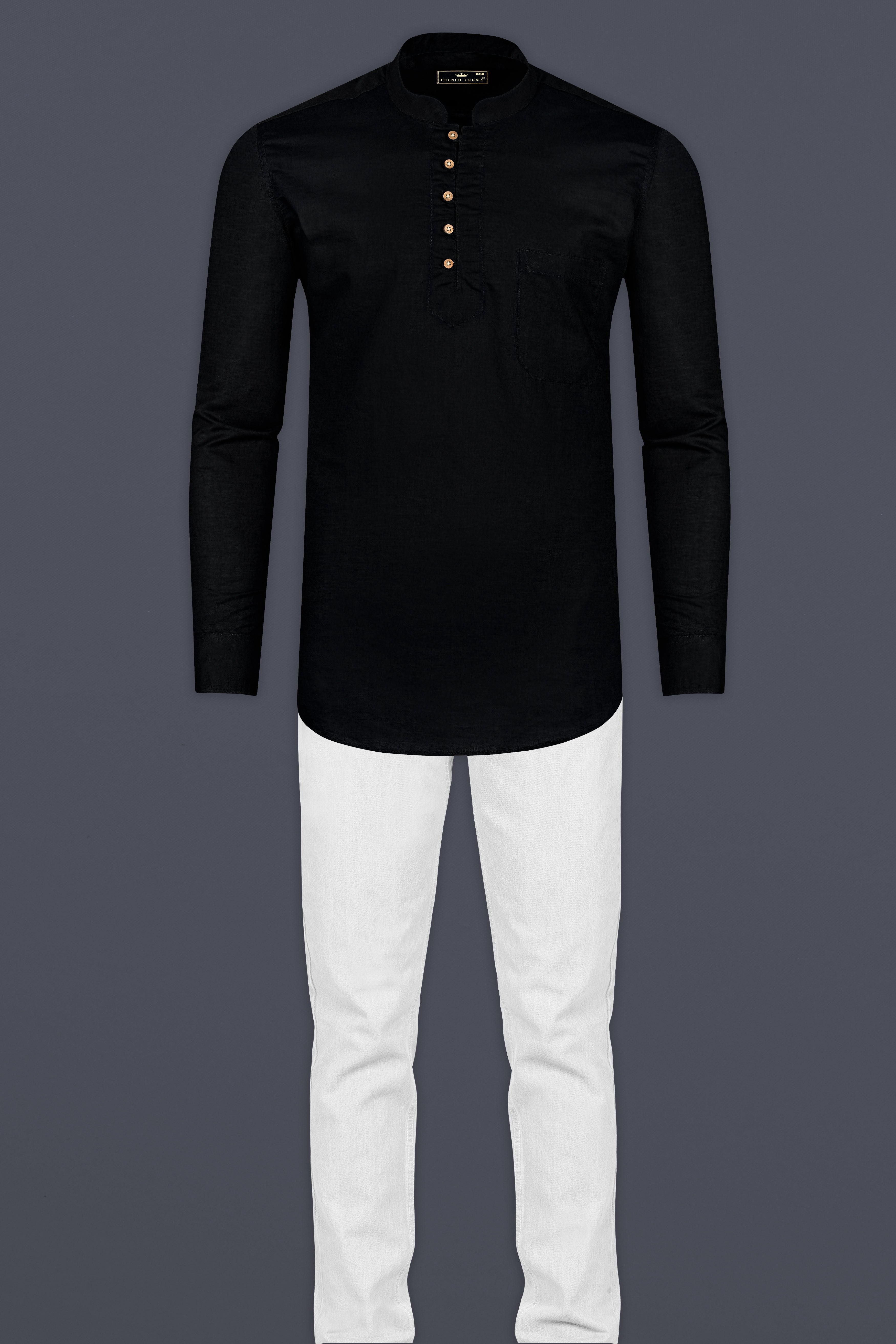 Jade Black Solid Giza Cotton Kurta Shirt 12941-KS-38, 12941-KS-H-38, 12941-KS-39, 12941-KS-H-39, 12941-KS-40, 12941-KS-H-40, 12941-KS-42, 12941-KS-H-42, 12941-KS-44, 12941-KS-H-44, 12941-KS-46, 12941-KS-H-46, 12941-KS-48, 12941-KS-H-48, 12941-KS-50, 12941-KS-H-50, 12941-KS-52, 12941-KS-H-52