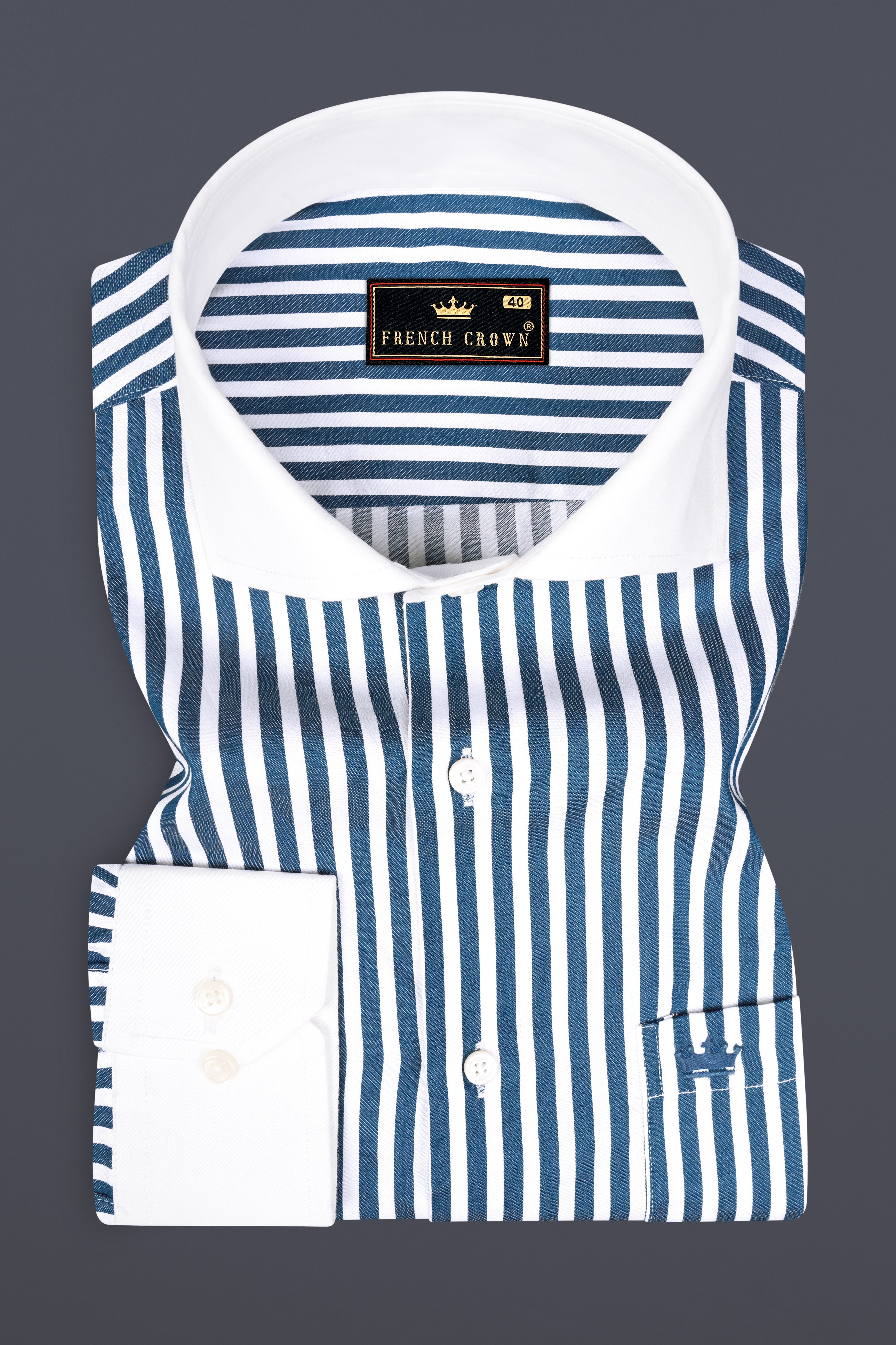 Dianne Blue And Bright White Striped Royal Oxford Premium Cotton Shirt 12950-CA-WCC-38, 12950-CA-WCC-H-38, 12950-CA-WCC-39, 12950-CA-WCC-H-39, 12950-CA-WCC-40, 12950-CA-WCC-H-40, 12950-CA-WCC-42, 12950-CA-WCC-H-42, 12950-CA-WCC-44, 12950-CA-WCC-H-44, 12950-CA-WCC-46, 12950-CA-WCC-H-46, 12950-CA-WCC-48, 12950-CA-WCC-H-48, 12950-CA-WCC-50, 12950-CA-WCC-H-50, 12950-CA-WCC-52, 12950-CA-WCC-H-52