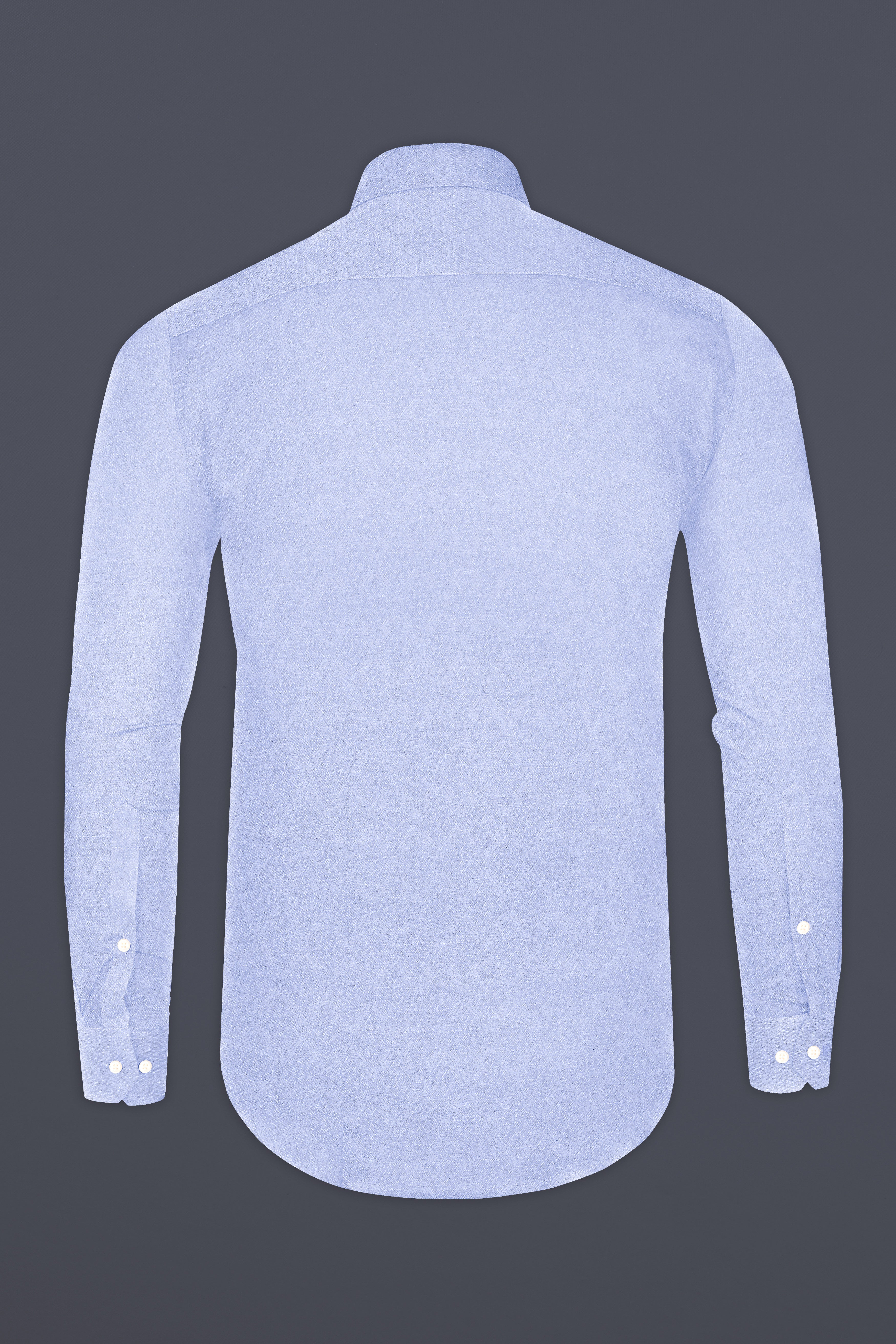 Angel Blue Jacquard Textured Premium Cotton Shirt