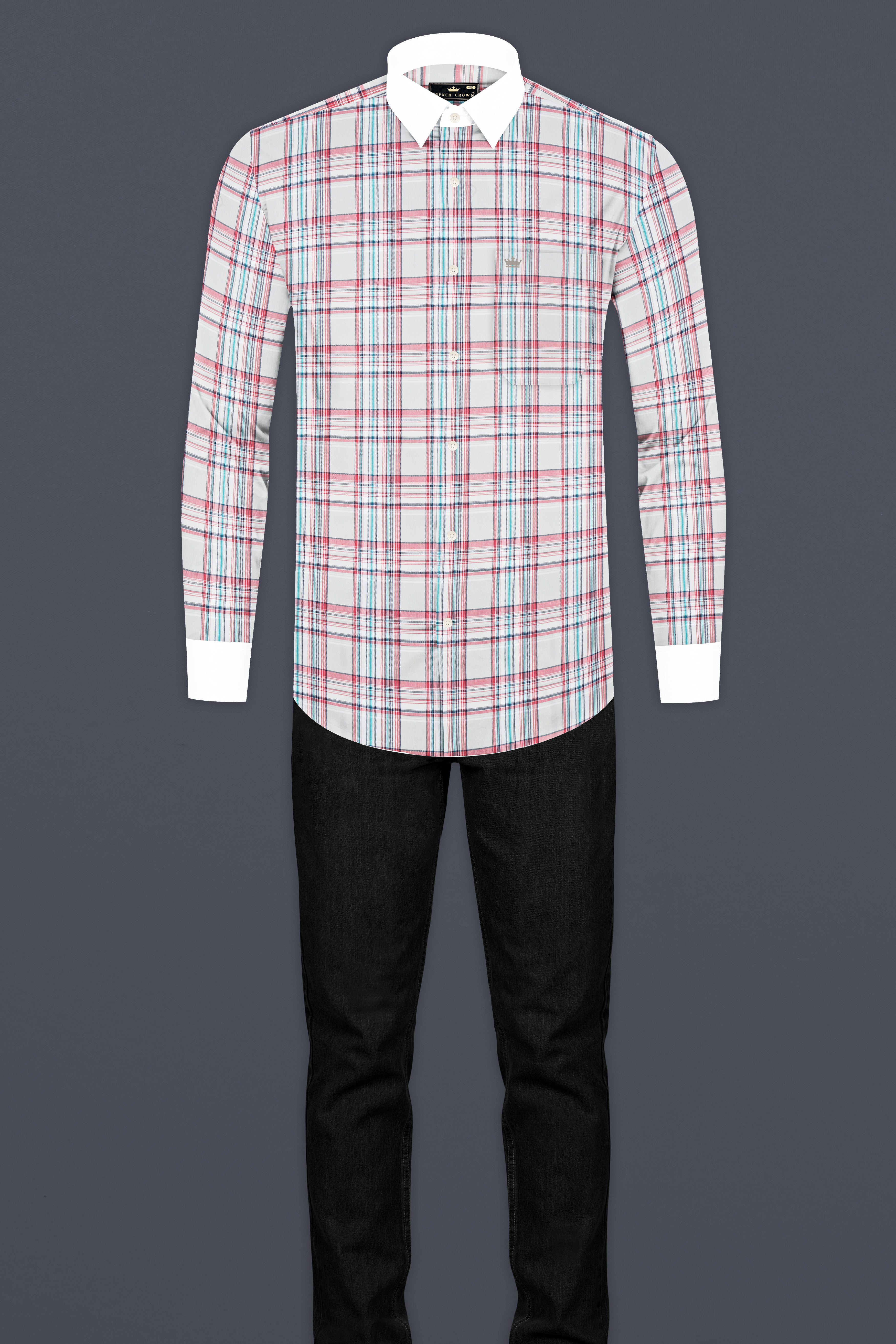 Mercury Gray And Orchid Pink Checked Twill Premium Cotton Shirt 12967-WCC-38, 12967-WCC-H-38, 12967-WCC-39, 12967-WCC-H-39, 12967-WCC-40, 12967-WCC-H-40, 12967-WCC-42, 12967-WCC-H-42, 12967-WCC-44, 12967-WCC-H-44, 12967-WCC-46, 12967-WCC-H-46, 12967-WCC-48, 12967-WCC-H-48, 12967-WCC-50, 12967-WCC-H-50, 12967-WCC-52, 12967-WCC-H-52