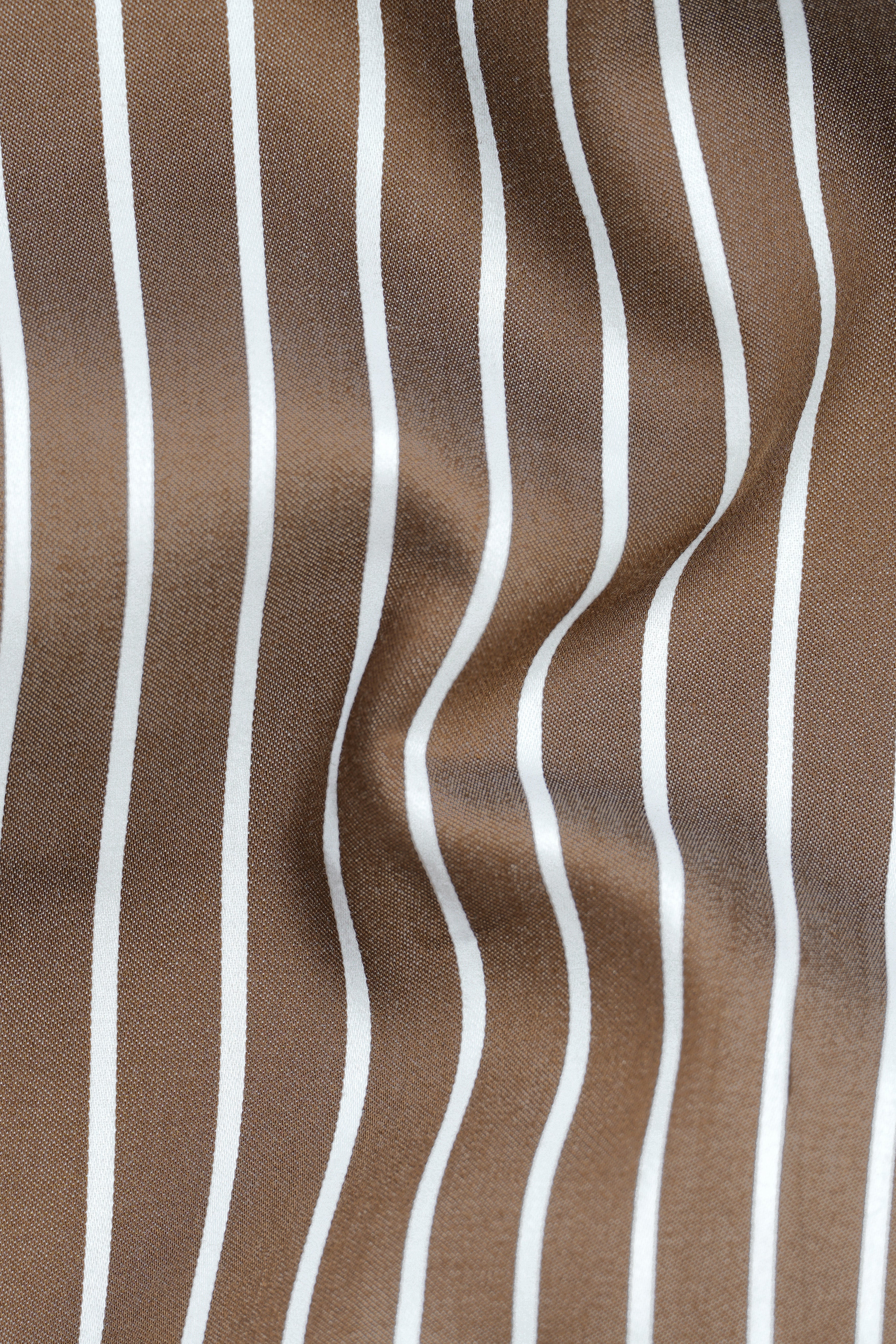 Kabul Brown Striped Twill Premium Cotton Shirt