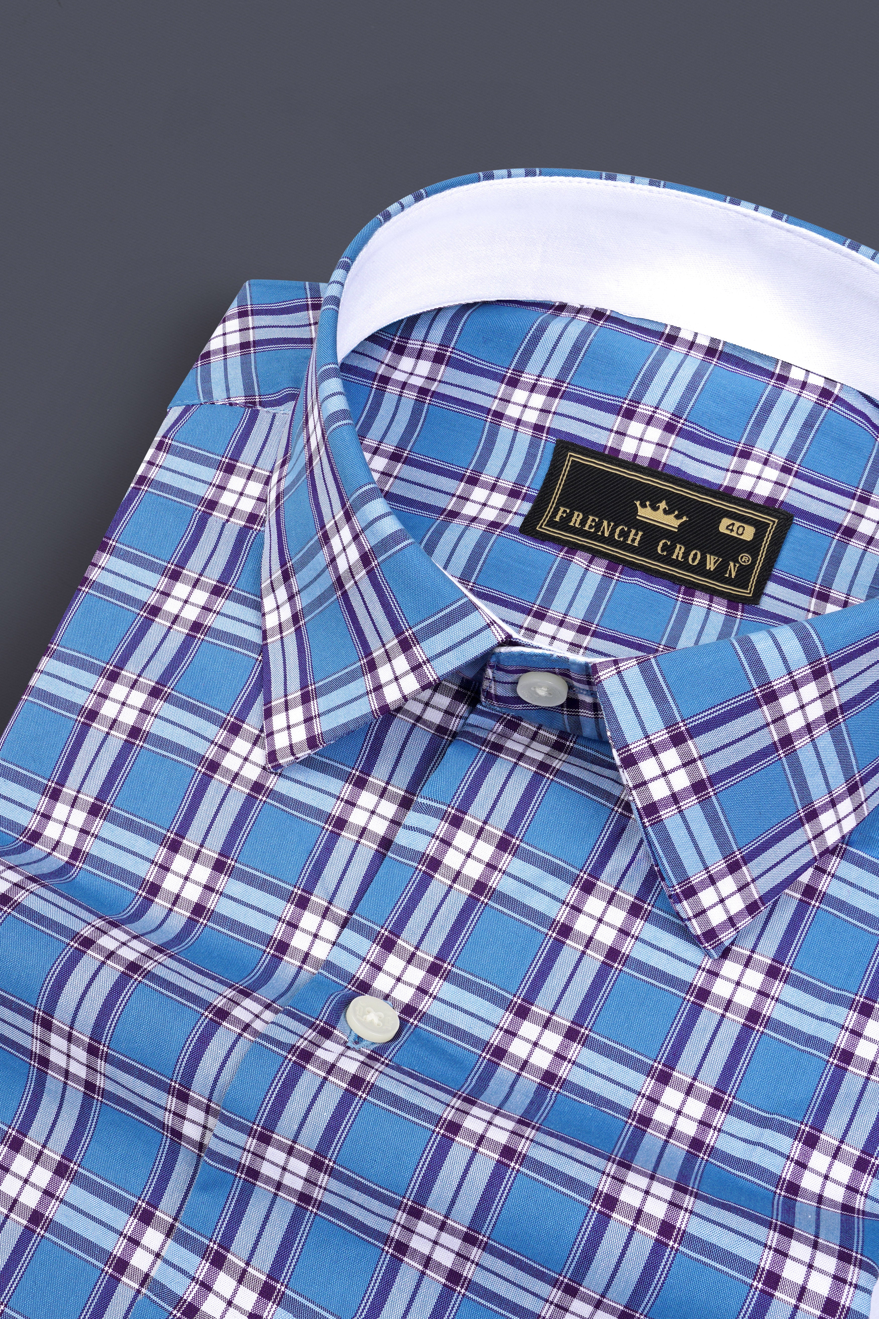 Celestial Blue Checks Plaid Premium Giza Cotton Shirt 12983-CP-38 ,12983-CP-H-38 ,12983-CP-39 ,12983-CP-H-39 ,12983-CP-40 ,12983-CP-H-40 ,12983-CP-42 ,12983-CP-H-42 ,12983-CP-44 ,12983-CP-H-44 ,12983-CP-46 ,12983-CP-H-46 ,12983-CP-48 ,12983-CP-H-48 ,12983-CP-50 ,12983-CP-H-50 ,12983-CP-52 ,12983-CP-H-52