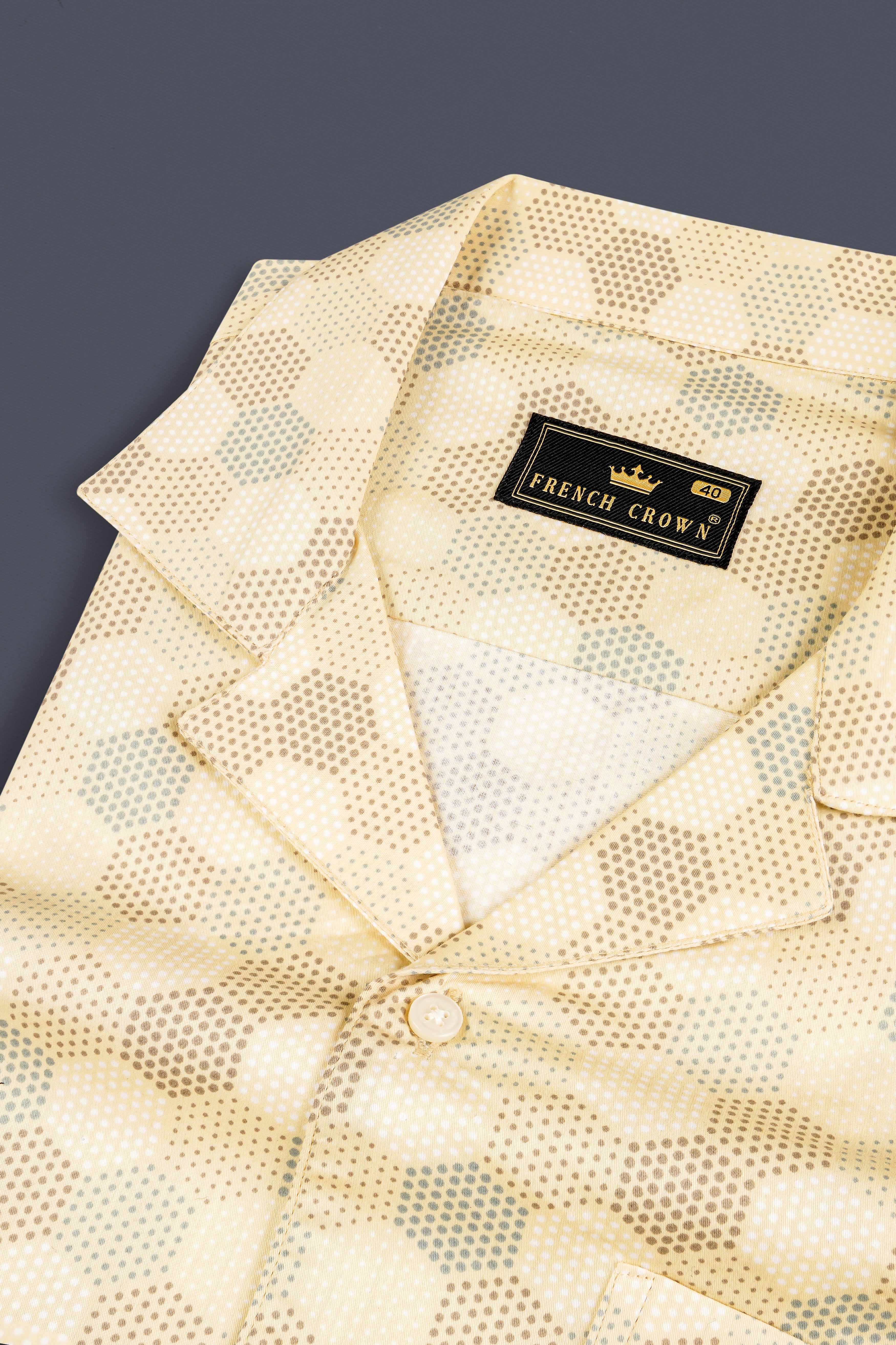 Swizzle Yellow Beehive Printed Subtle Sheen Super Soft Premium Cotton Shirt