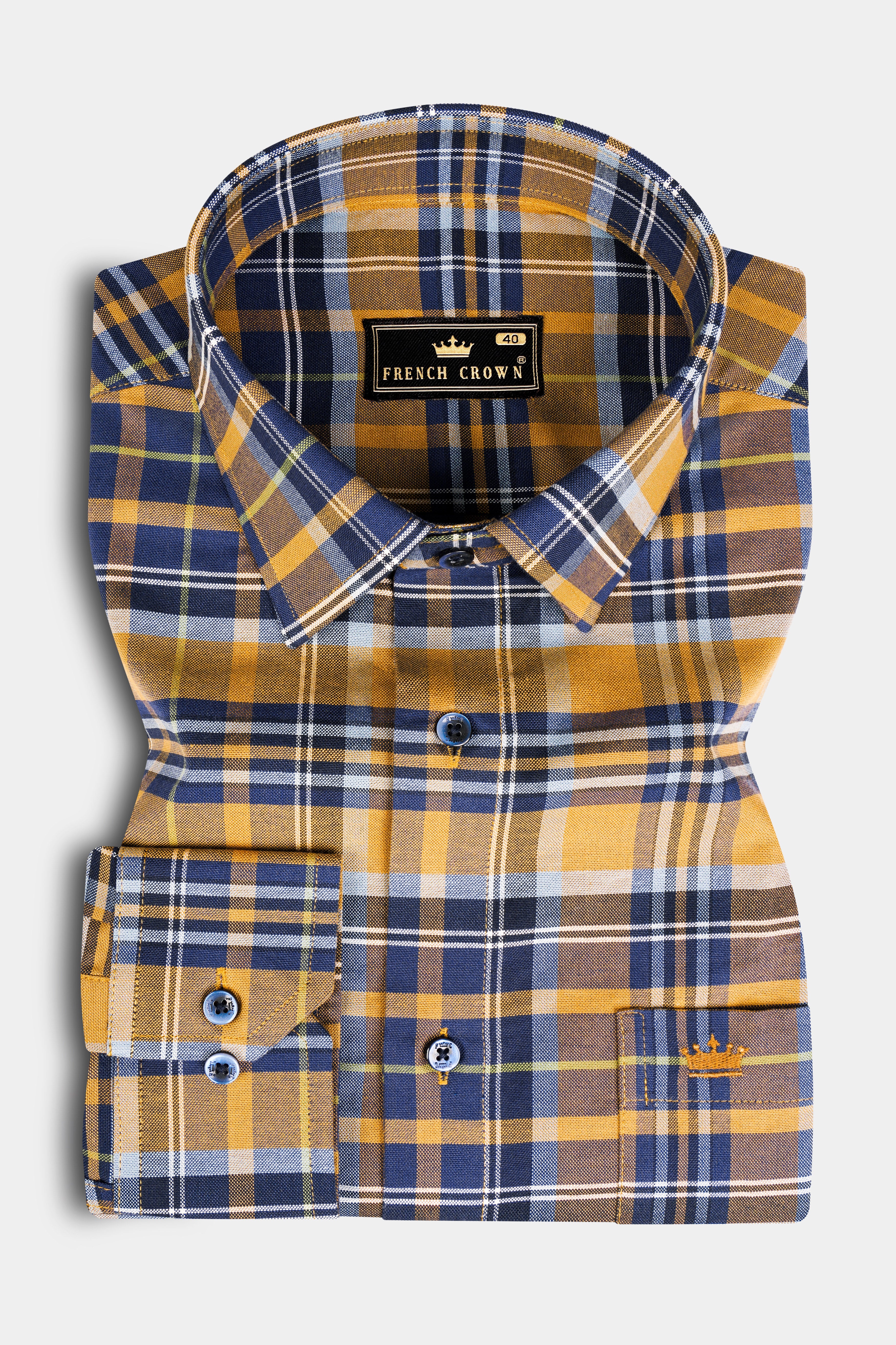 Palliser Brown And Rhino Blue Checked Royal Oxford Premium Cotton Shirt 12999-BLE-38, 12999-BLE-H-38, 12999-BLE-39, 12999-BLE-H-39, 12999-BLE-40, 12999-BLE-H-40, 12999-BLE-42, 12999-BLE-H-42, 12999-BLE-44, 12999-BLE-H-44, 12999-BLE-46, 12999-BLE-H-46, 12999-BLE-48, 12999-BLE-H-48, 12999-BLE-50, 12999-BLE-H-50, 12999-BLE-52, 12999-BLE-H-52