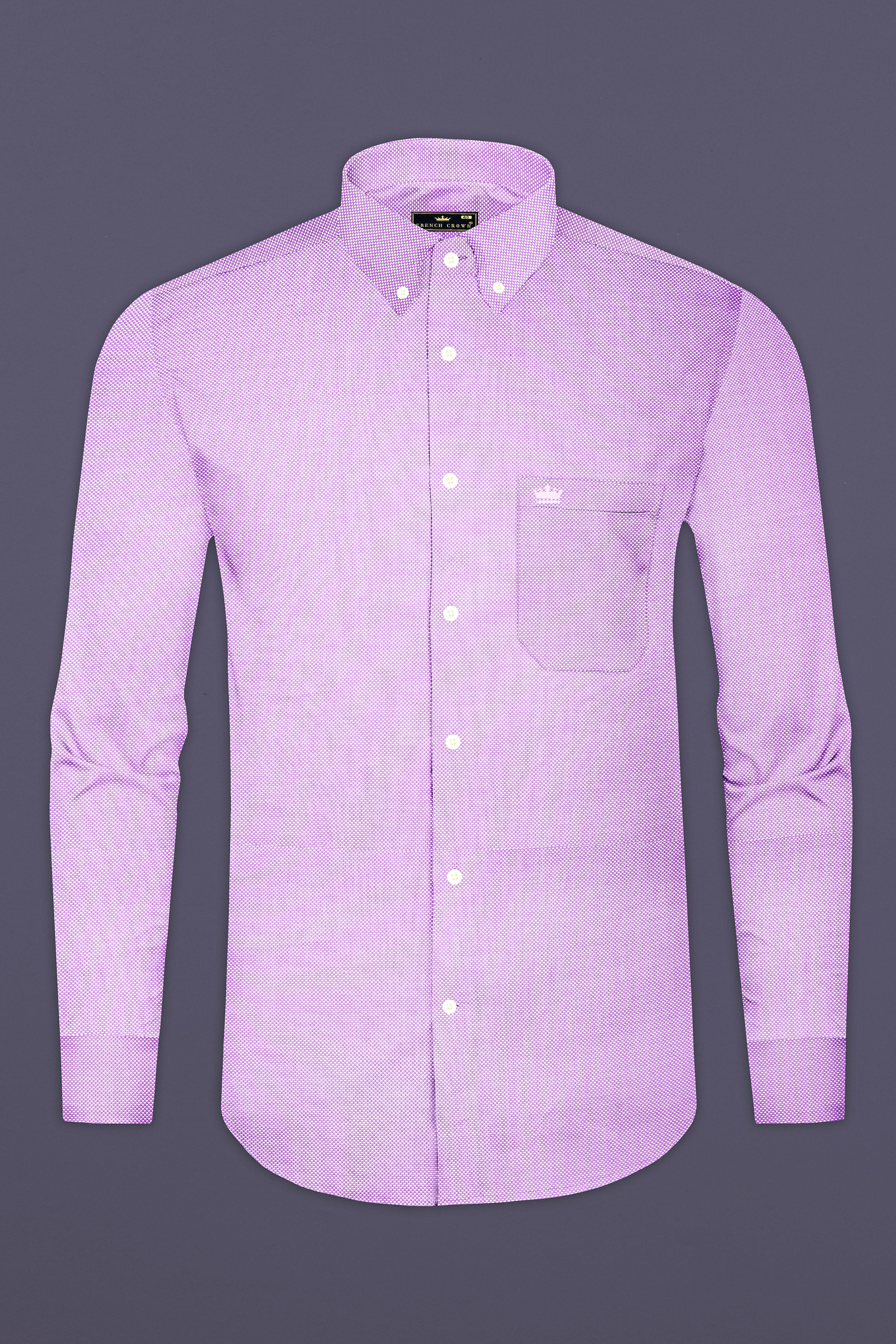 Orchid Purple Dobby Textured Premium Giza Cotton Shirt