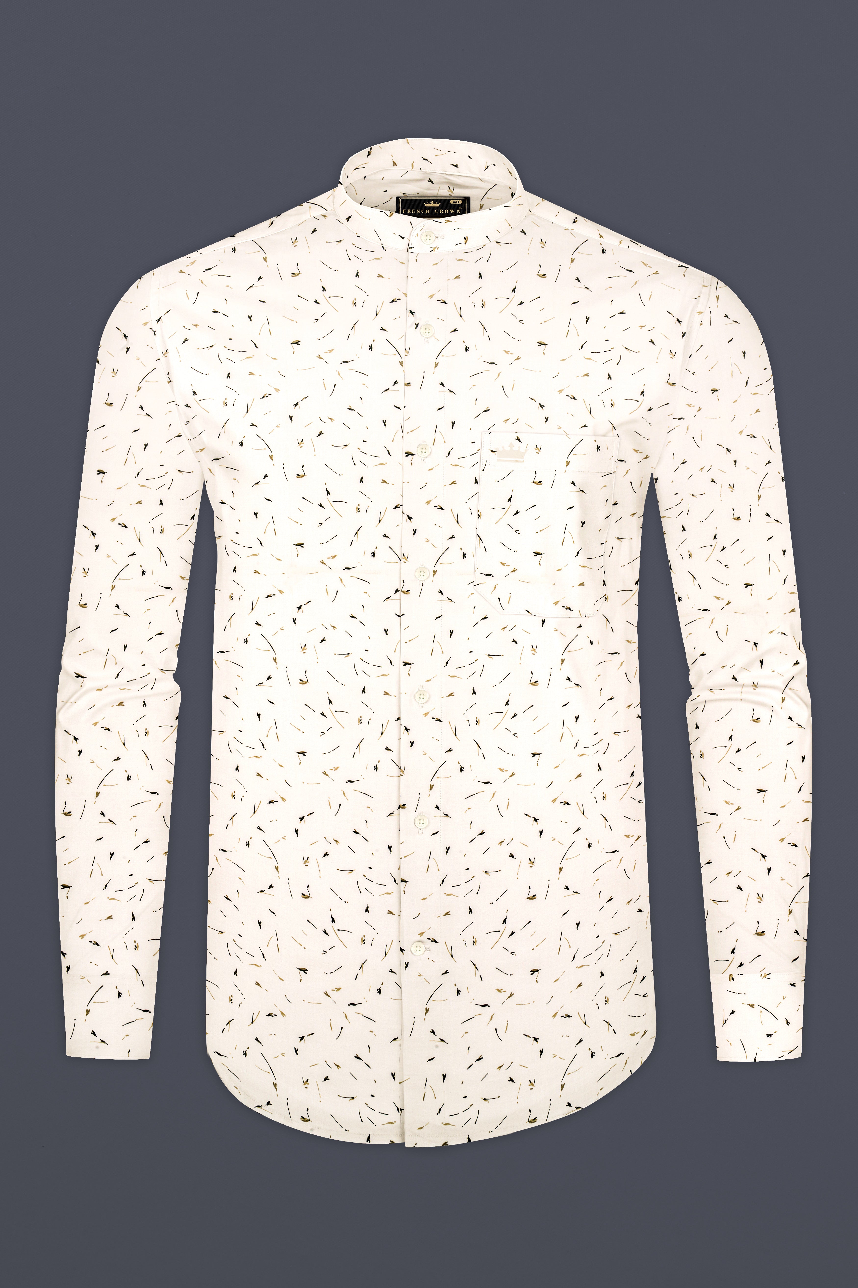 Eggshell Cream Printed Subtle Sheen Super Soft Premium Cotton Shirt 13015-M-38 ,13015-M-H-38 ,13015-M-39 ,13015-M-H-39 ,13015-M-40 ,13015-M-H-40 ,13015-M-42 ,13015-M-H-42 ,13015-M-44 ,13015-M-H-44 ,13015-M-46 ,13015-M-H-46 ,13015-M-48 ,13015-M-H-48 ,13015-M-50 ,13015-M-H-50 ,13015-M-52 ,13015-M-H-52