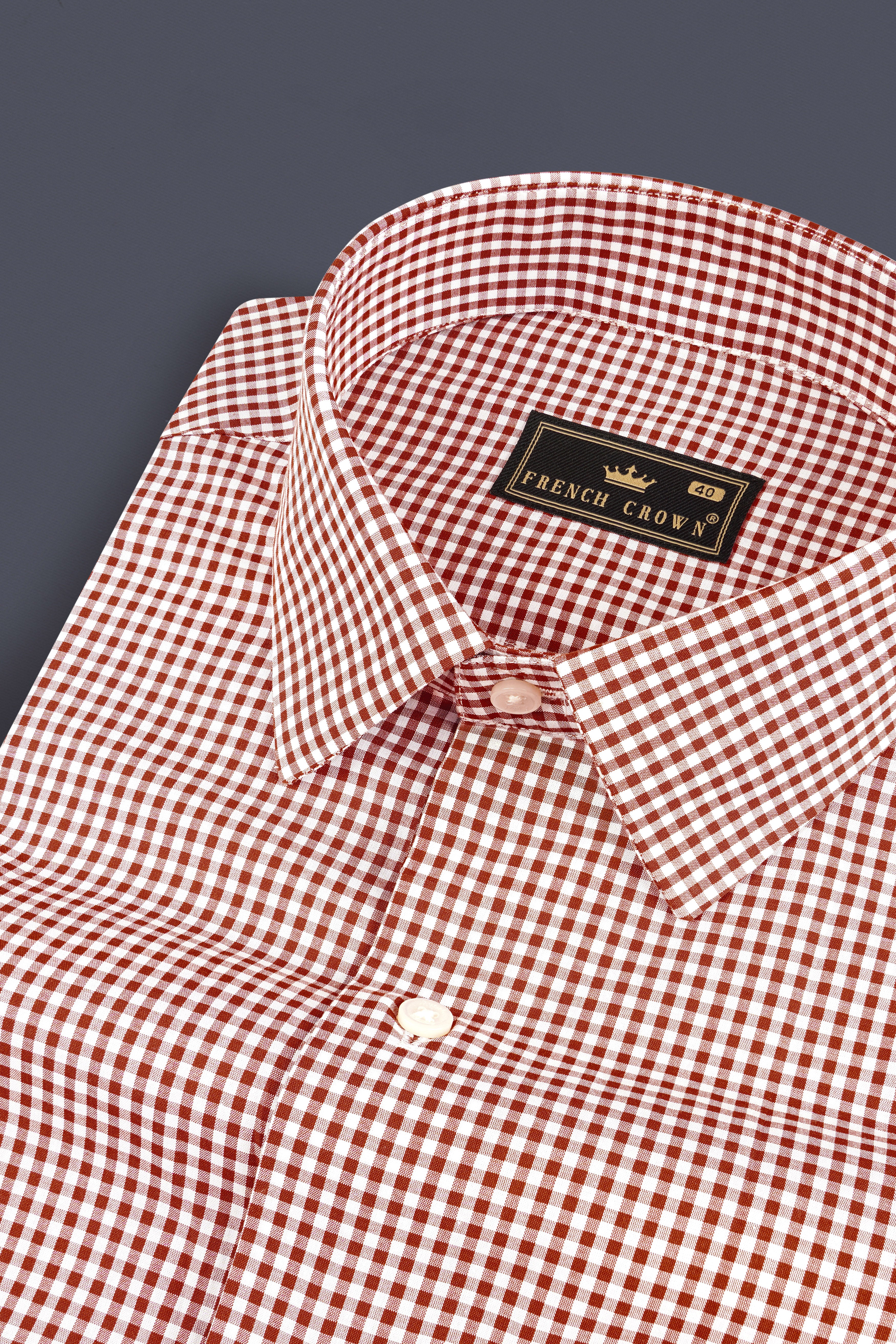 Tabasco Red And Bright White Mini Checks Premium Giza Cotton Shirt 13018-38 ,13018-H-38 ,13018-39 ,13018-H-39 ,13018-40 ,13018-H-40 ,13018-42 ,13018-H-42 ,13018-44 ,13018-H-44 ,13018-46 ,13018-H-46 ,13018-48 ,13018-H-48 ,13018-50 ,13018-H-50 ,13018-52 ,13018-H-52