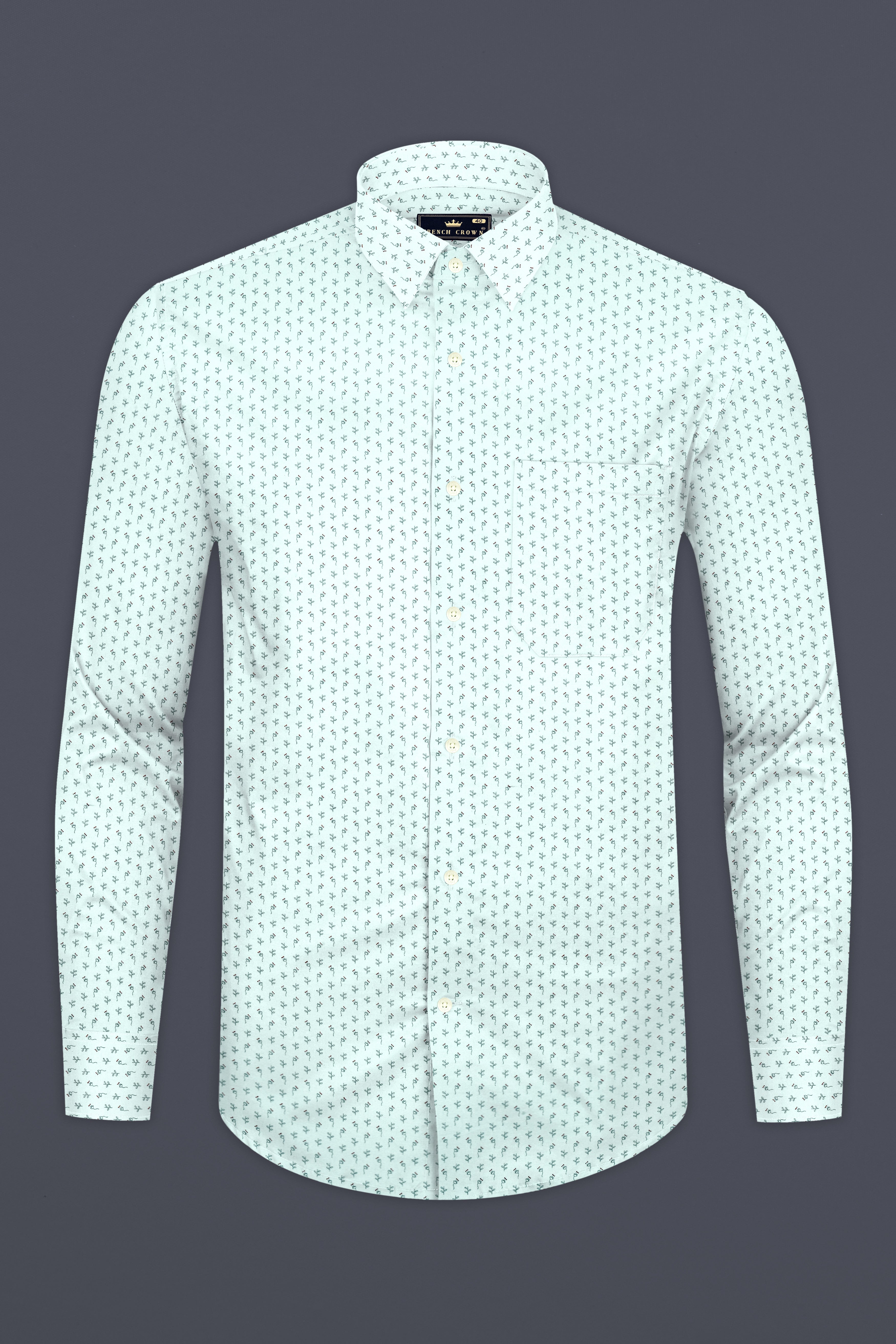 Frosted Mint Blue Printed Premium Giza Cotton Shirt 13024-38 ,13024-H-38 ,13024-39 ,13024-H-39 ,13024-40 ,13024-H-40 ,13024-42 ,13024-H-42 ,13024-44 ,13024-H-44 ,13024-46 ,13024-H-46 ,13024-48 ,13024-H-48 ,13024-50 ,13024-H-50 ,13024-52 ,13024-H-52