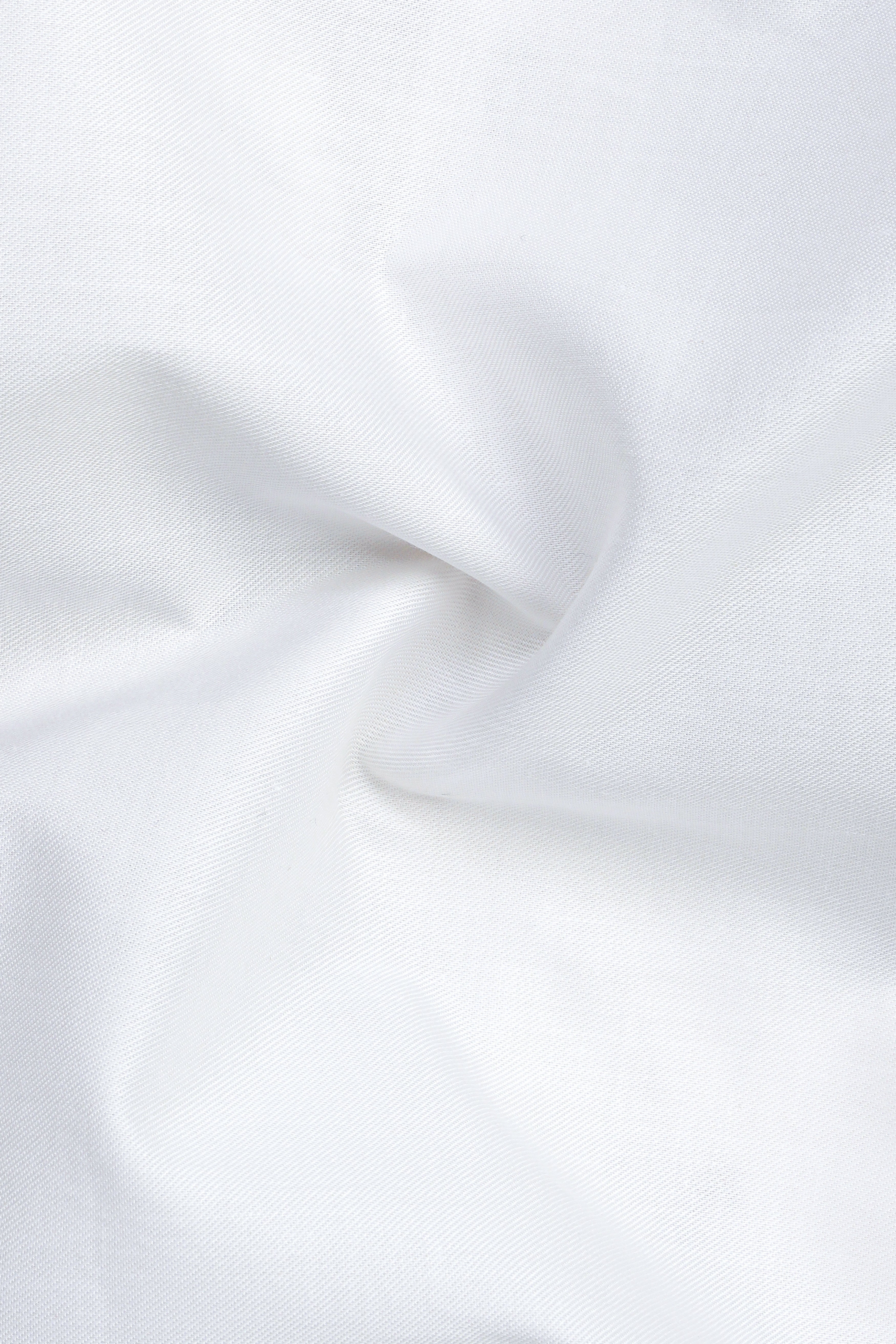 Bright White Dobby Textured Premium Giza Cotton Shirt