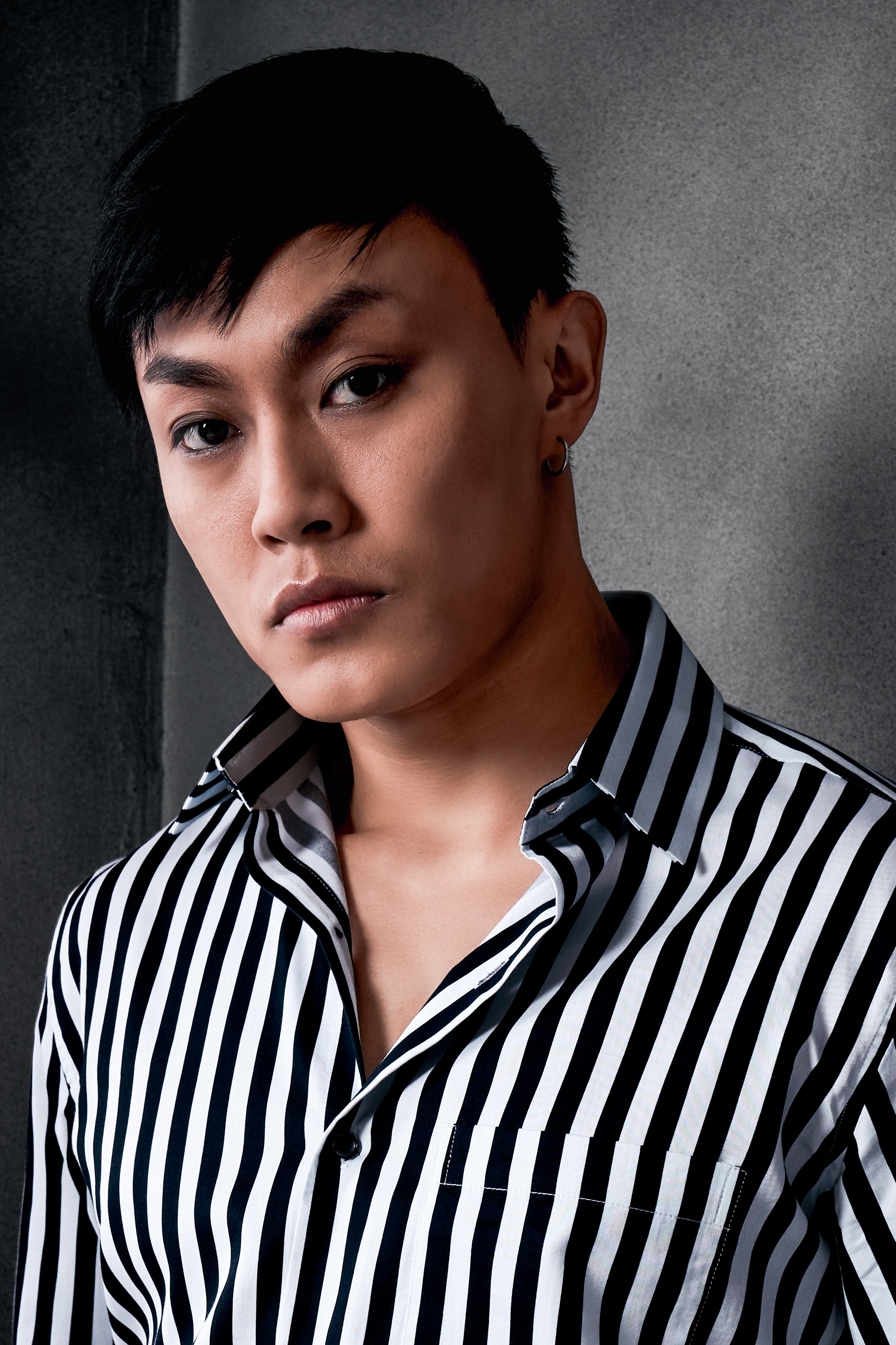 Korean Black And Bright White Stripes Printed Subtle Sheen Super Soft Premium Cotton Shirt