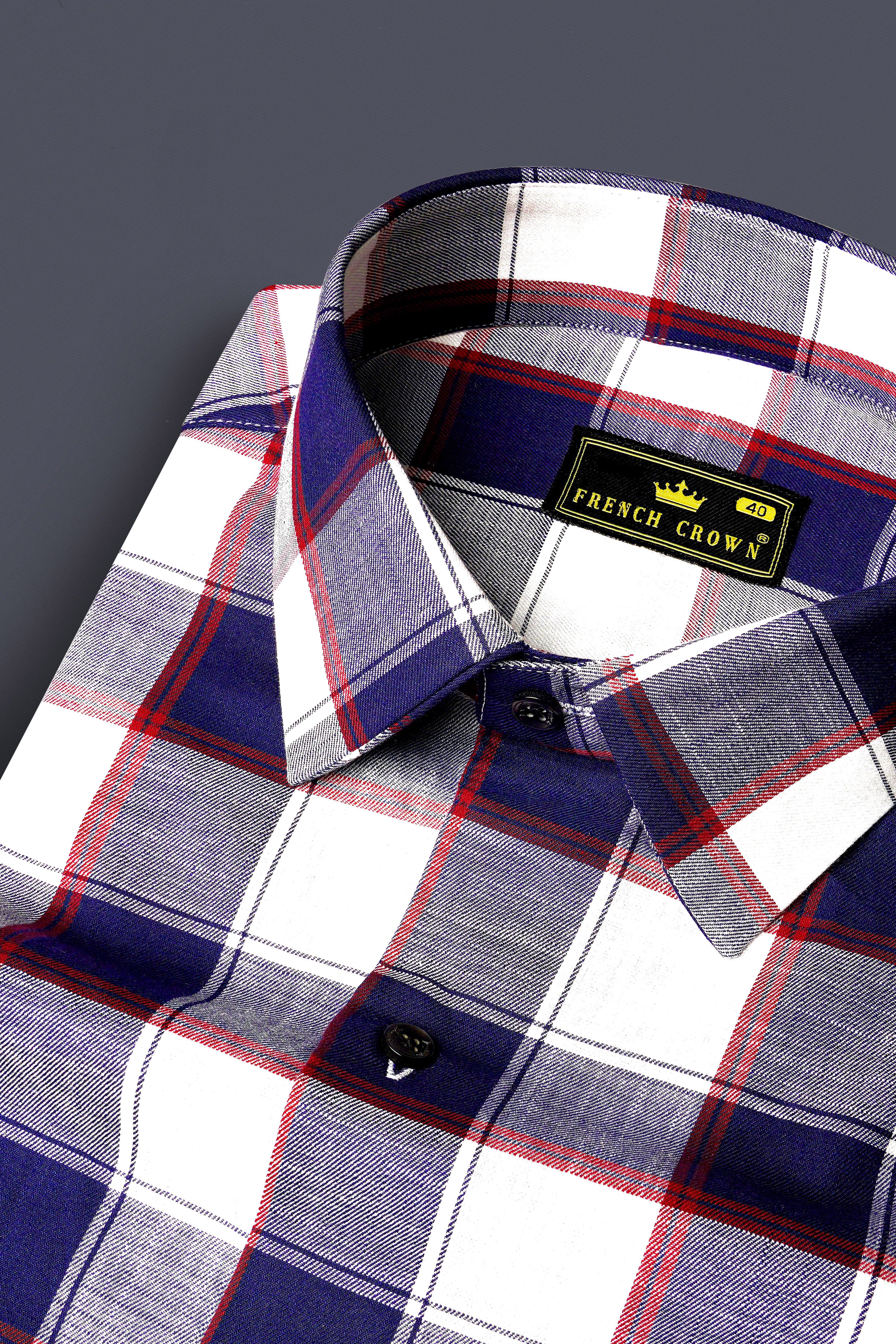 Violet Blue And Bright White Plaid Twill Premium Cotton Shirt 13049-BLK-38, 13049-BLK-H-38, 13049-BLK-39, 13049-BLK-H-39, 13049-BLK-40, 13049-BLK-H-40, 13049-BLK-42, 13049-BLK-H-42, 13049-BLK-44, 13049-BLK-H-44, 13049-BLK-46, 13049-BLK-H-46, 13049-BLK-48, 13049-BLK-H-48, 13049-BLK-50, 13049-BLK-H-50, 13049-BLK-52, 13049-BLK-H-52