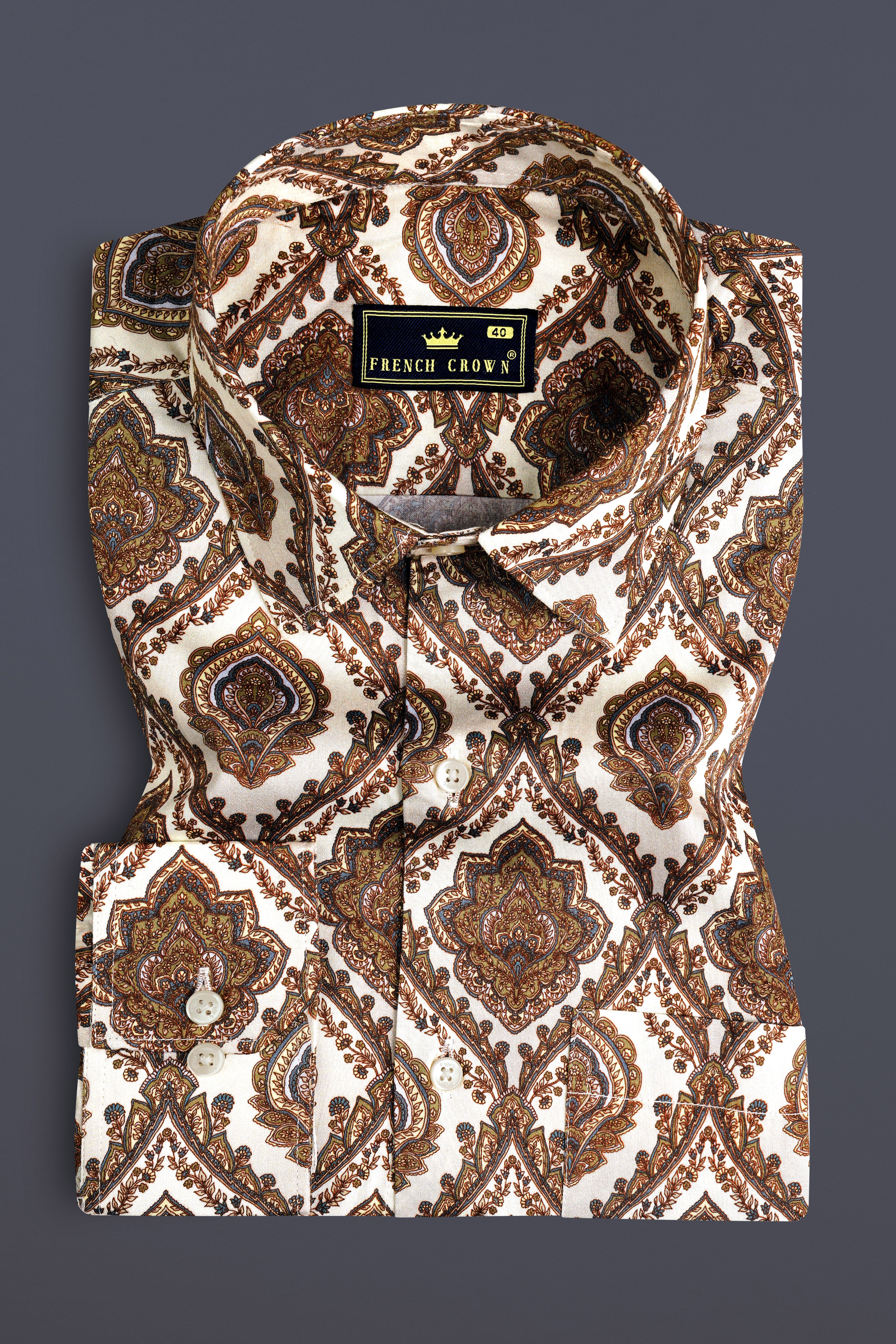 Irish Coffee Brown And Bright White Printed Subtle Sheen Super Soft Premium Cotton Shirt 13053-38, 13053-H-38, 13053-39, 13053-H-39, 13053-40, 13053-H-40, 13053-42, 13053-H-42, 13053-44, 13053-H-44, 13053-46, 13053-H-46, 13053-48, 13053-H-48, 13053-50, 13053-H-50, 13053-52, 13053-H-52