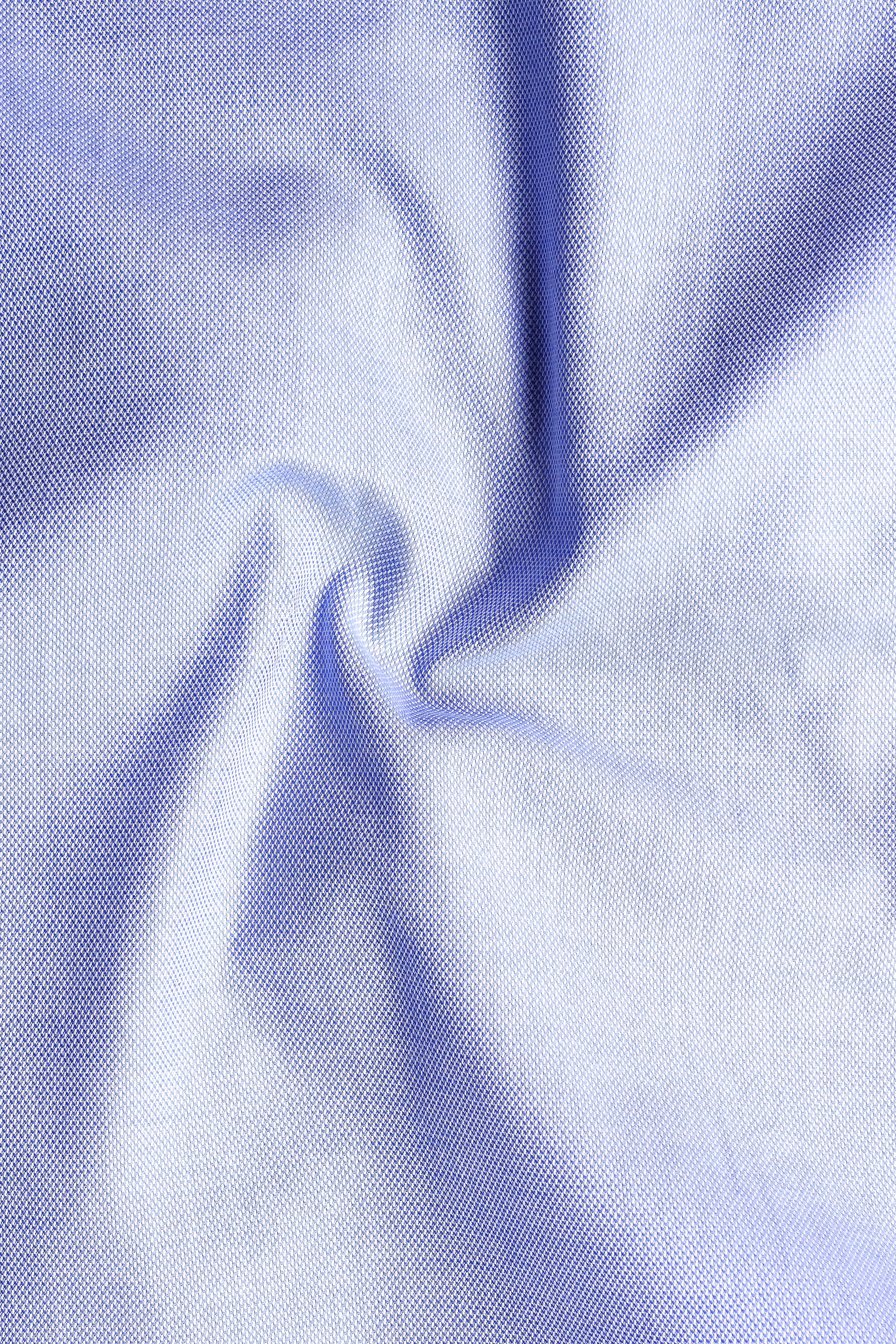 Lilac Blue Dobby Textured Premium Giza Cotton Shirt