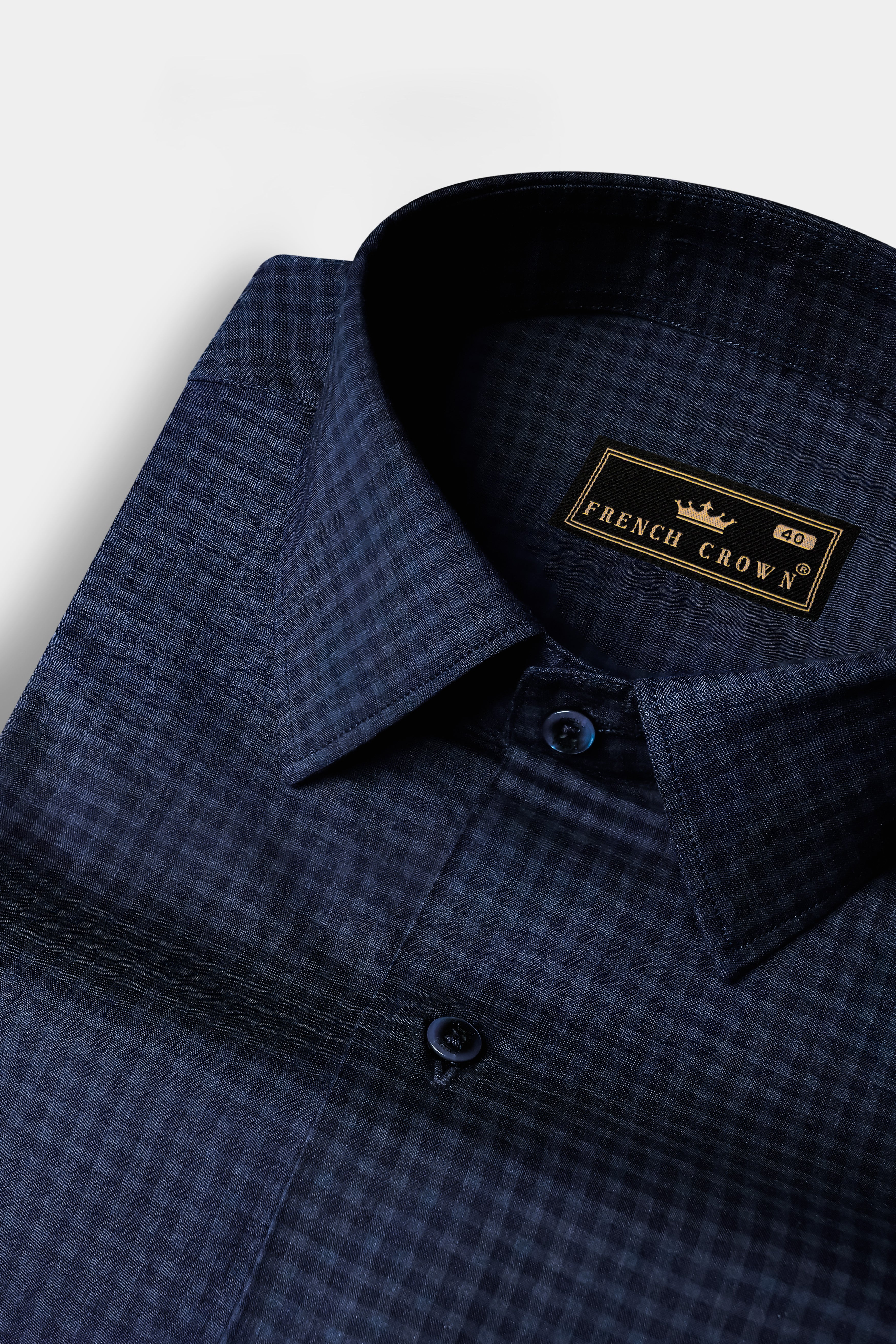 Ebony Marico Checked Premium Giza Cotton Shirt