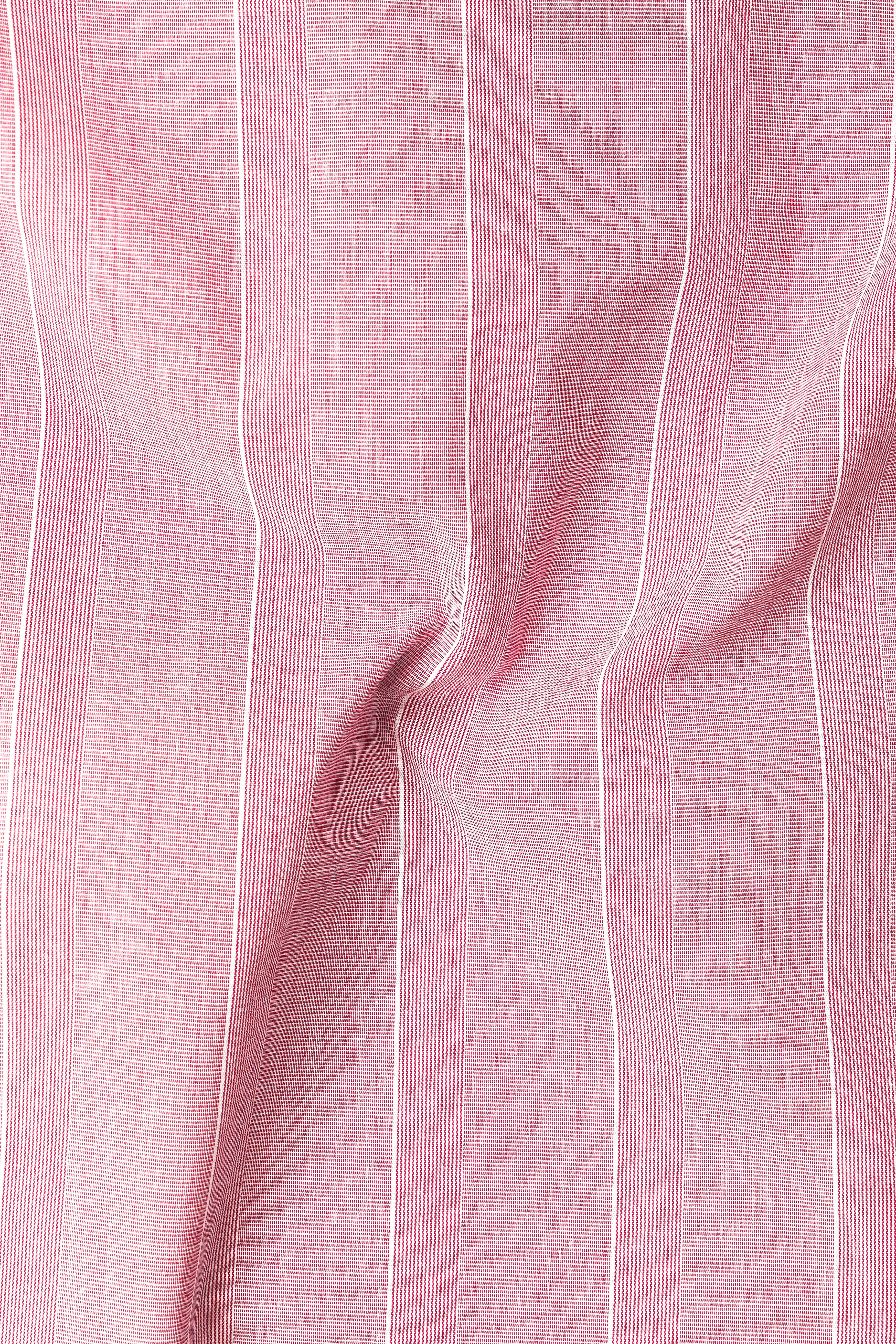 Kawaii Pink Striped Premium Giza Cotton Shirt