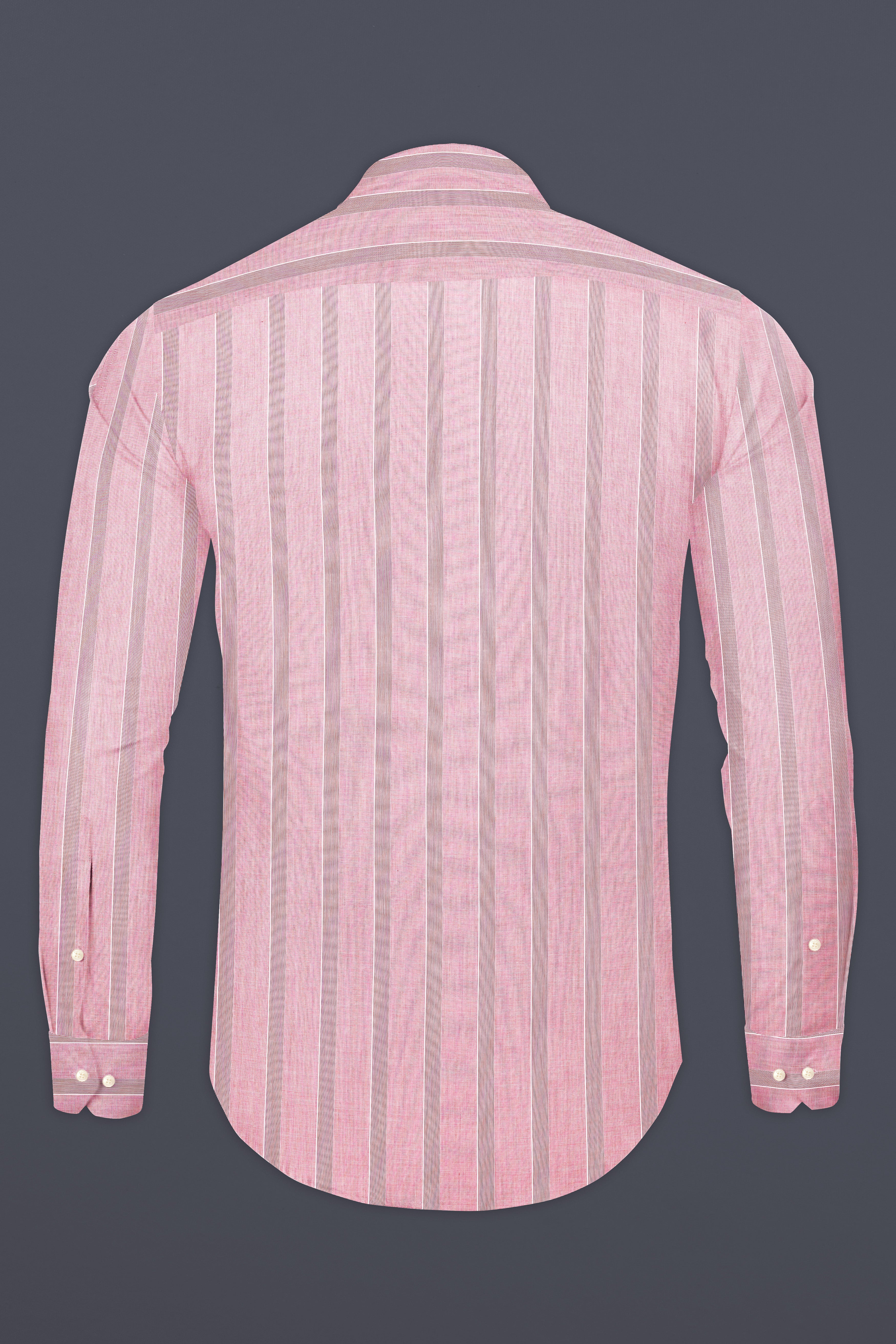 Kawaii Pink Striped Premium Giza Cotton Shirt