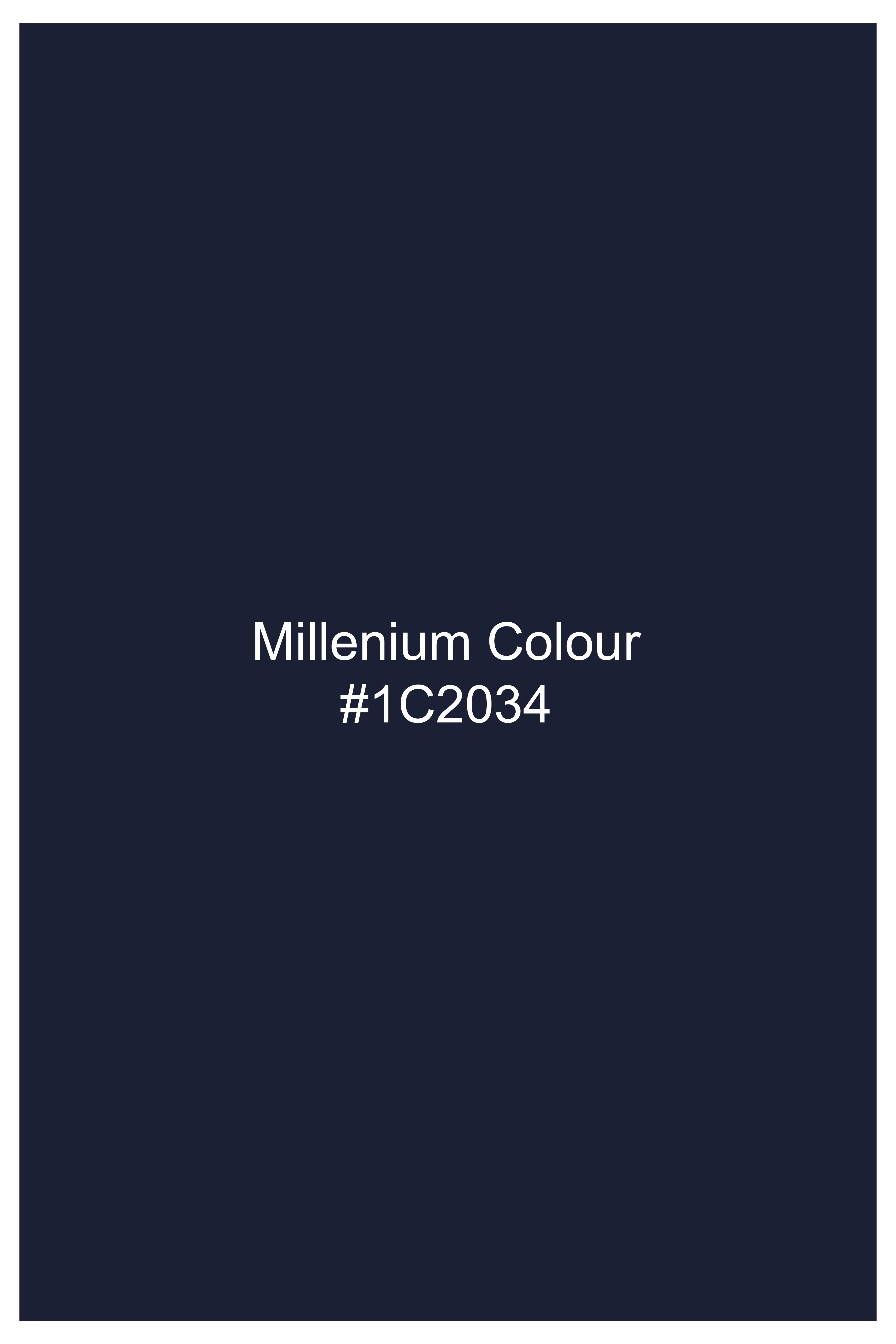 Millenium Blue Textured Premium Luxuries Linen Shirt