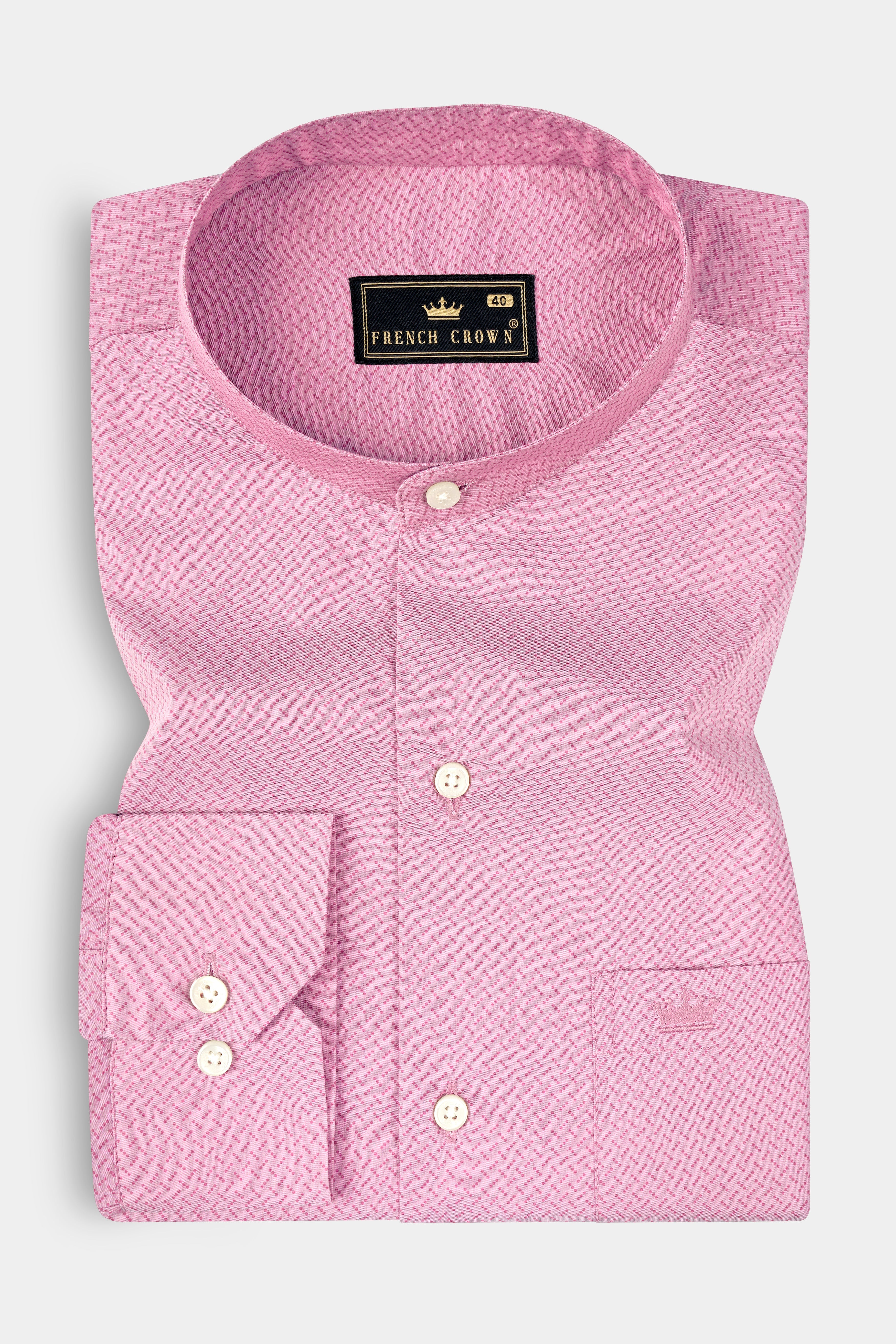 Chantilly Pink Printed Premium Giza Cotton Shirt