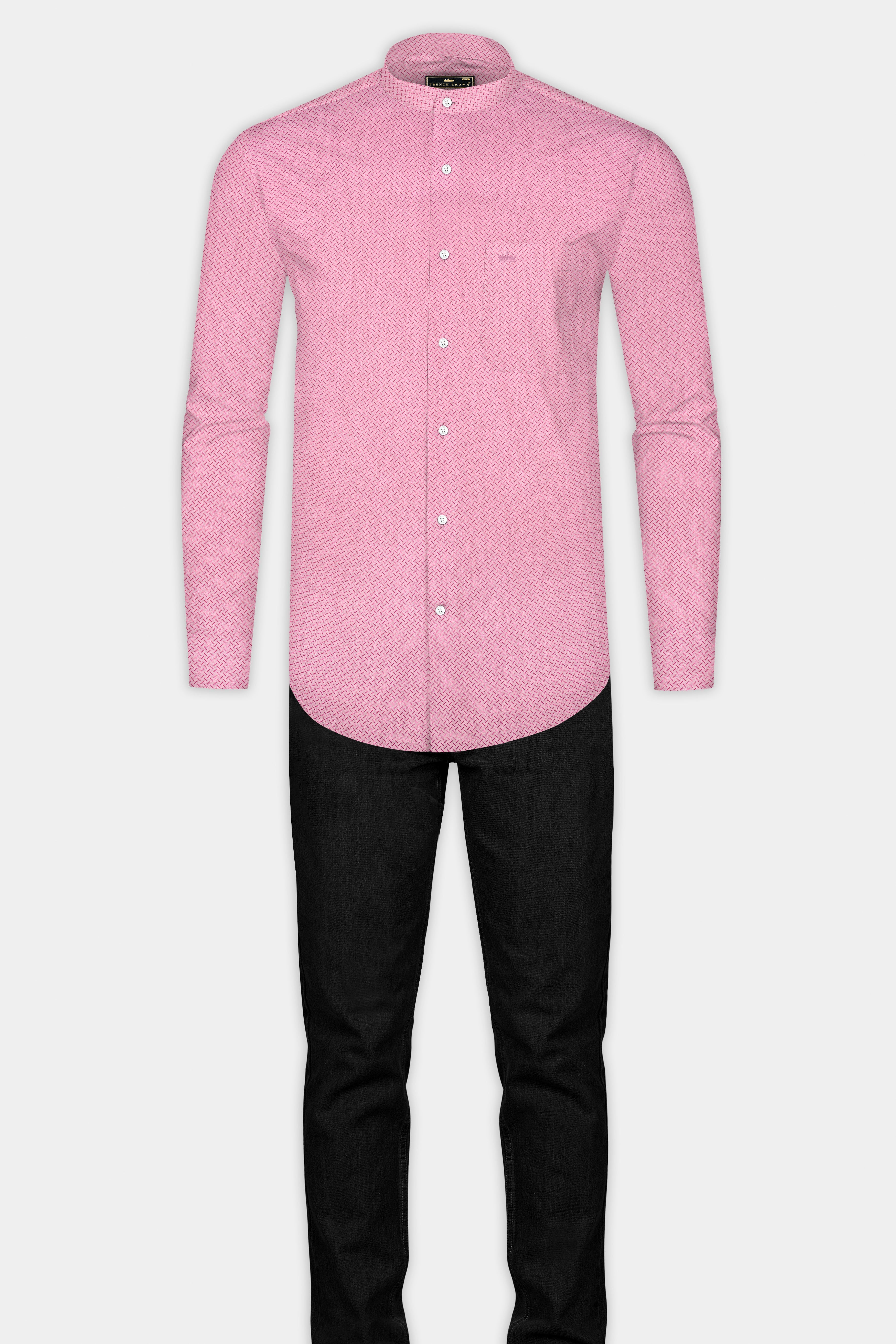 Chantilly Pink Printed Premium Giza Cotton Shirt