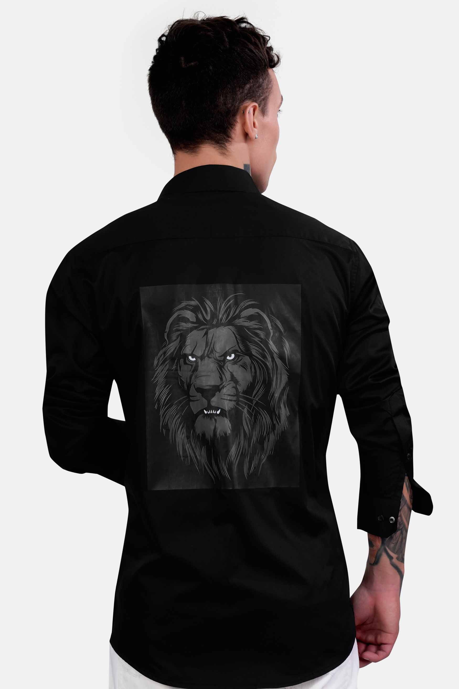 Lion store print shirt