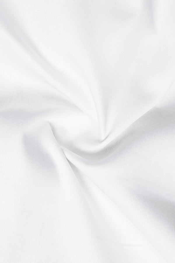 Bright White Subtle Sheen Tuxedo Super Soft Giza Cotton Shirt