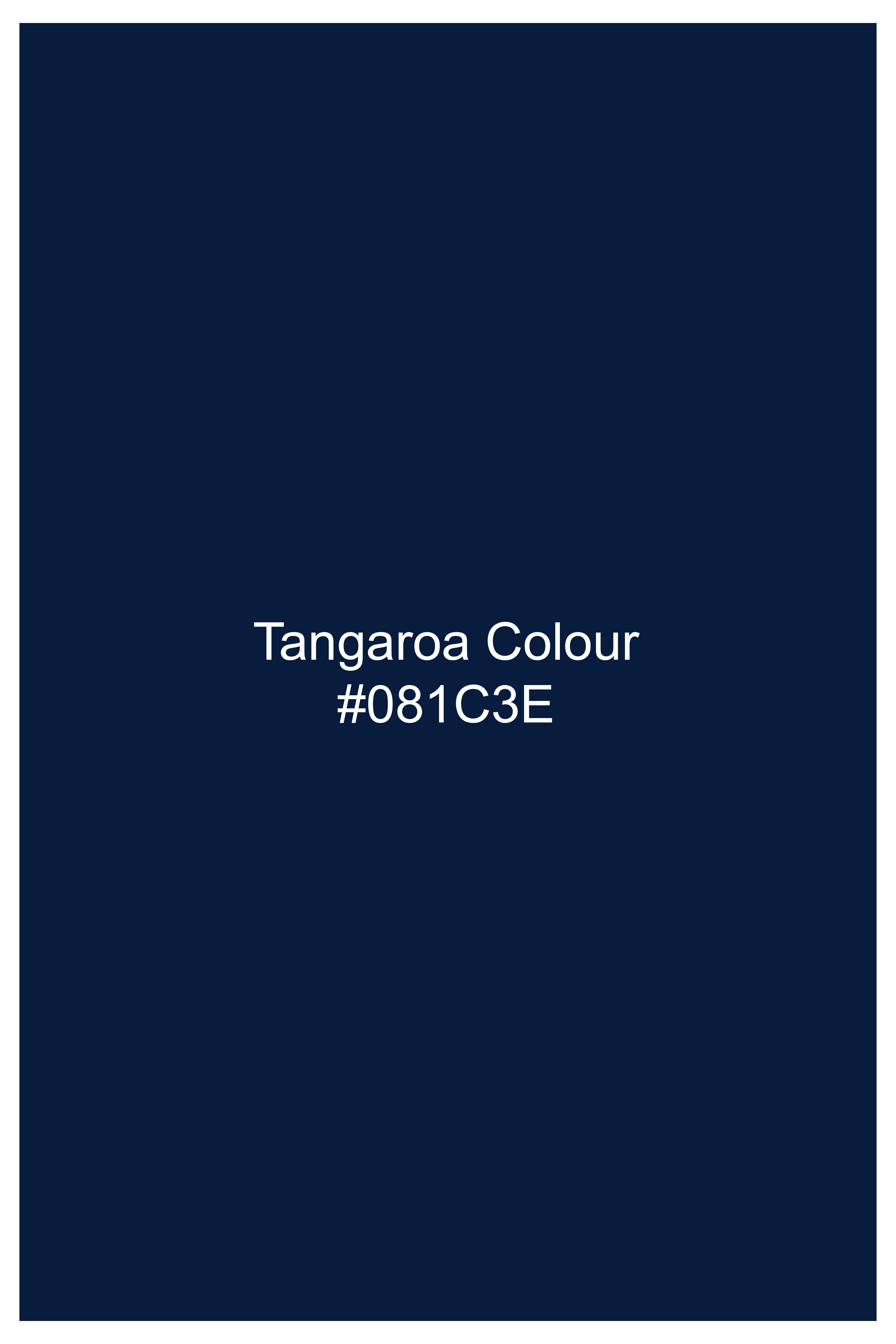 Tangaroa Blue Printed Subtle Sheen Super Soft Premium Cotton Shirt