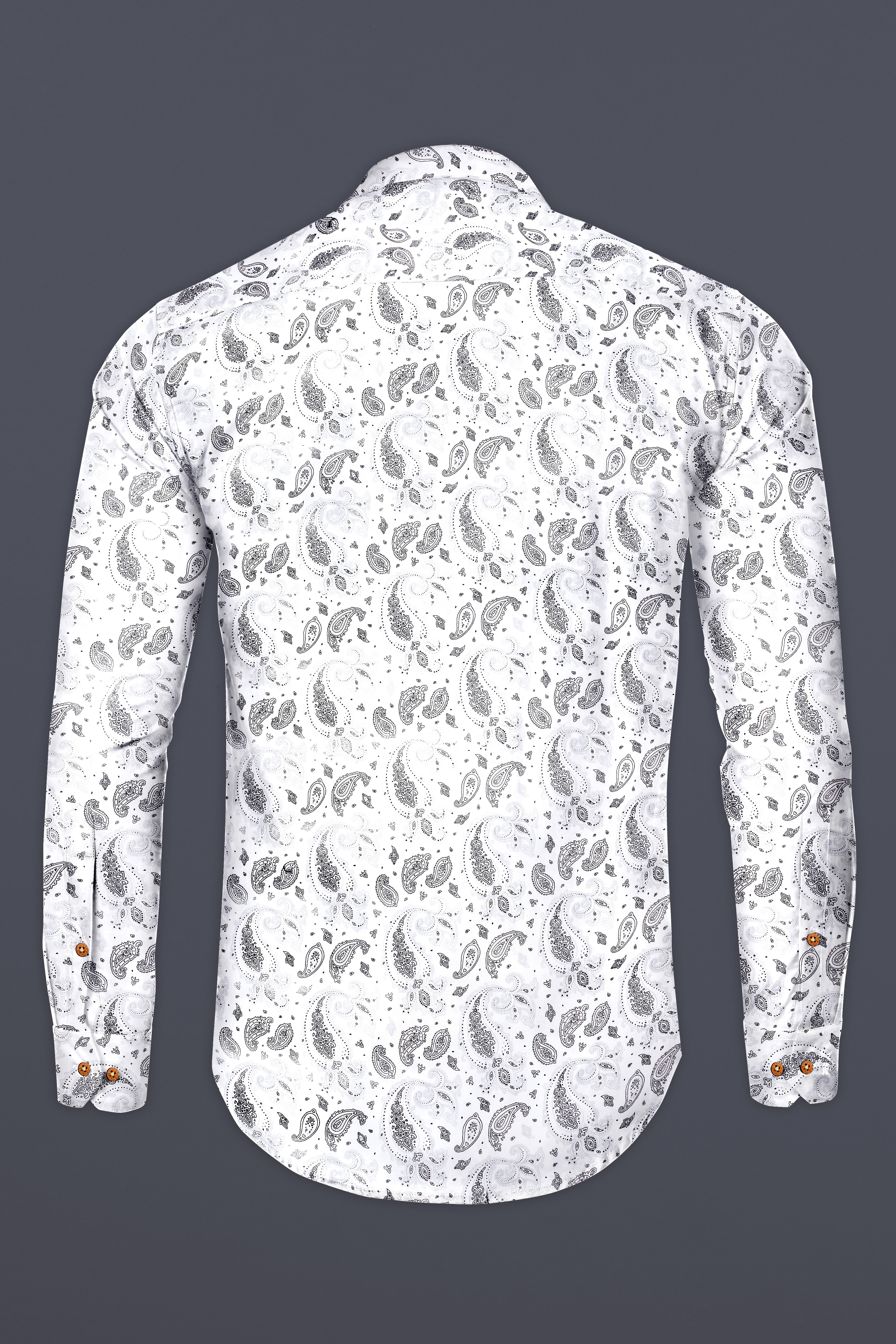 Bright White Keri Printed Subtle Sheen Super Soft Premium Cotton Kurta Shirt