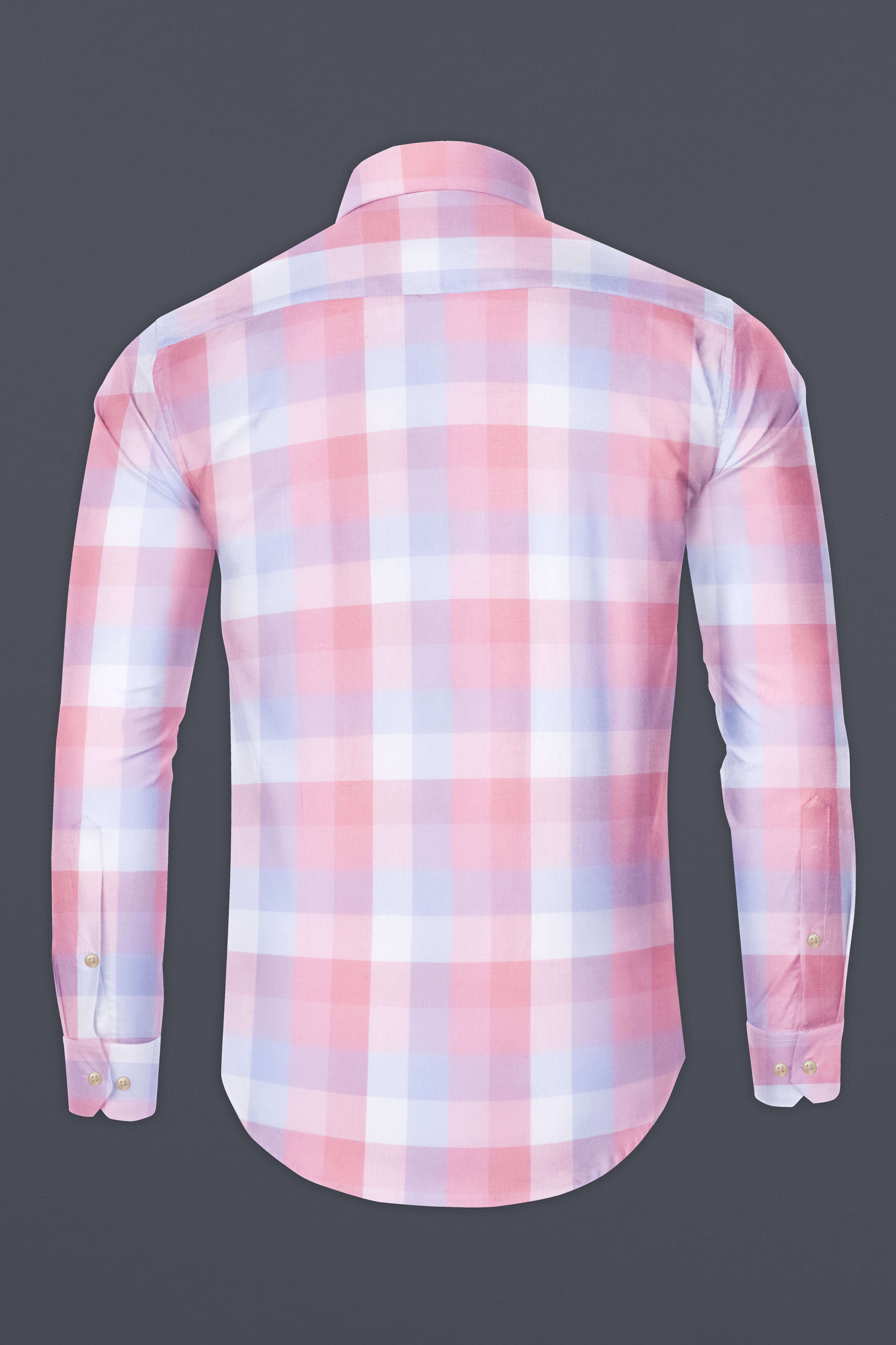 Azalea Pink And Mischka Purple Checks Premium Giza Cotton Shirt