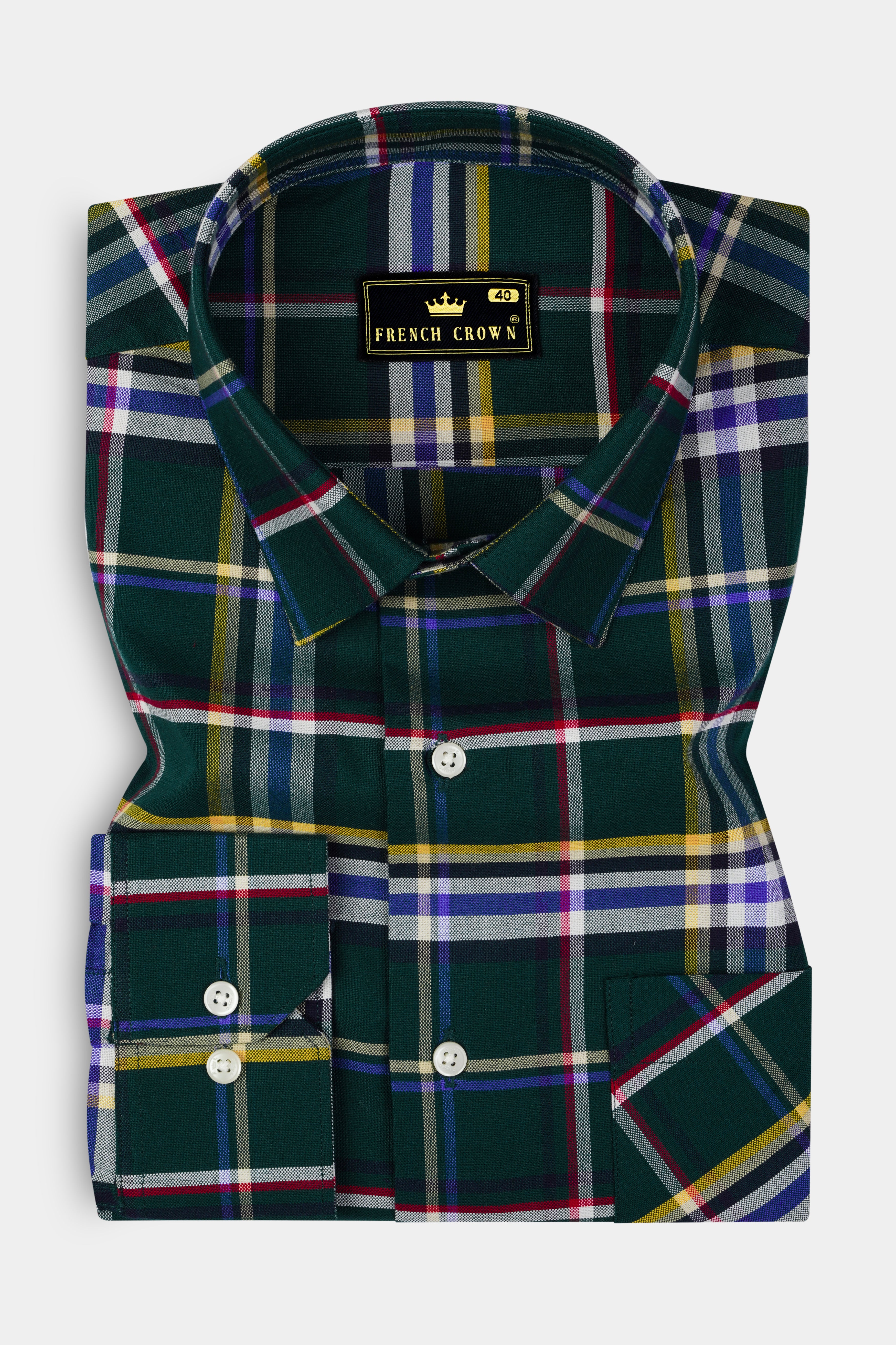 Evergreen Plaid Oxford Premium Cotton Shirt