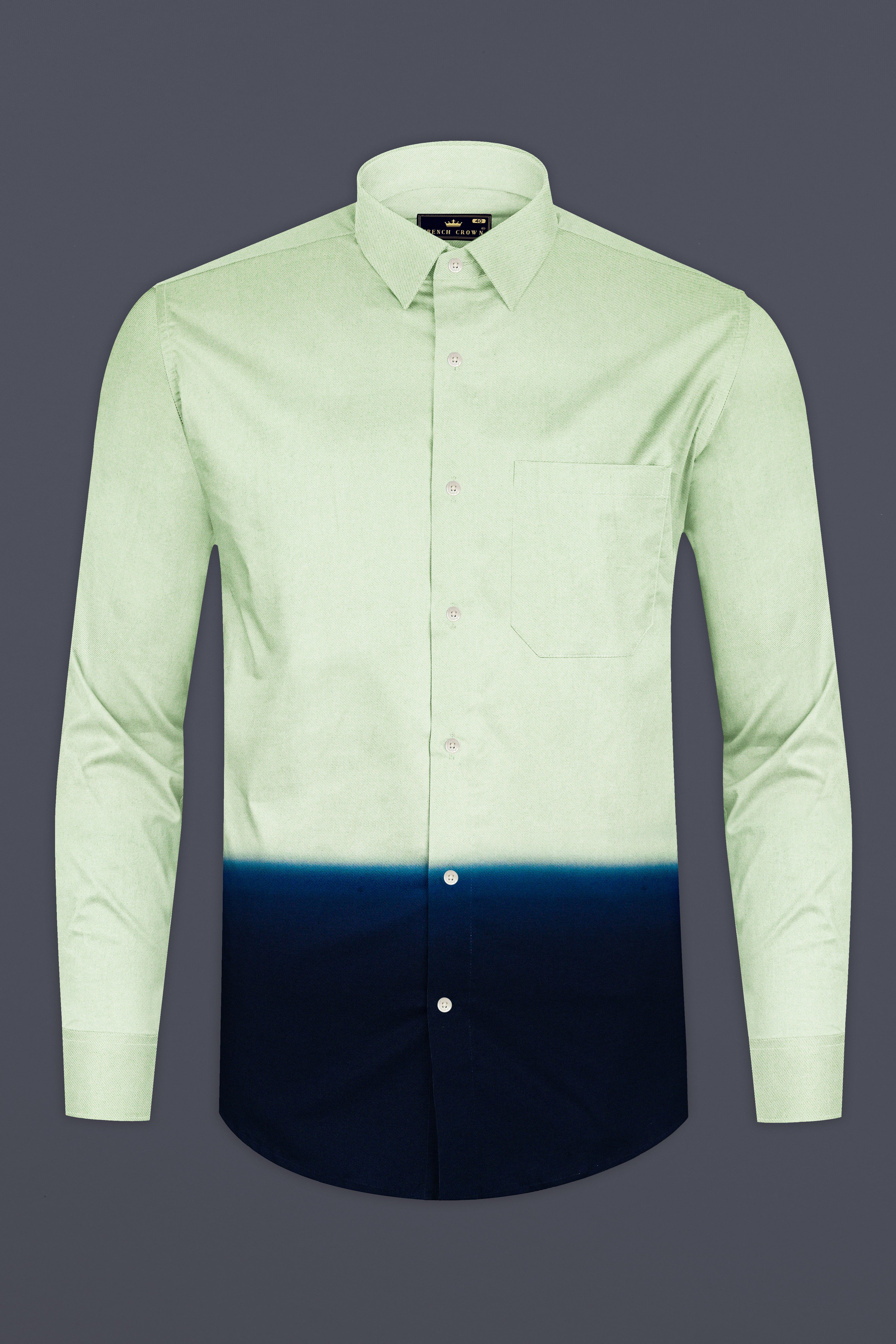 Pixie Green And Blue Whale Heavyweight Twill Premium Cotton Shirt