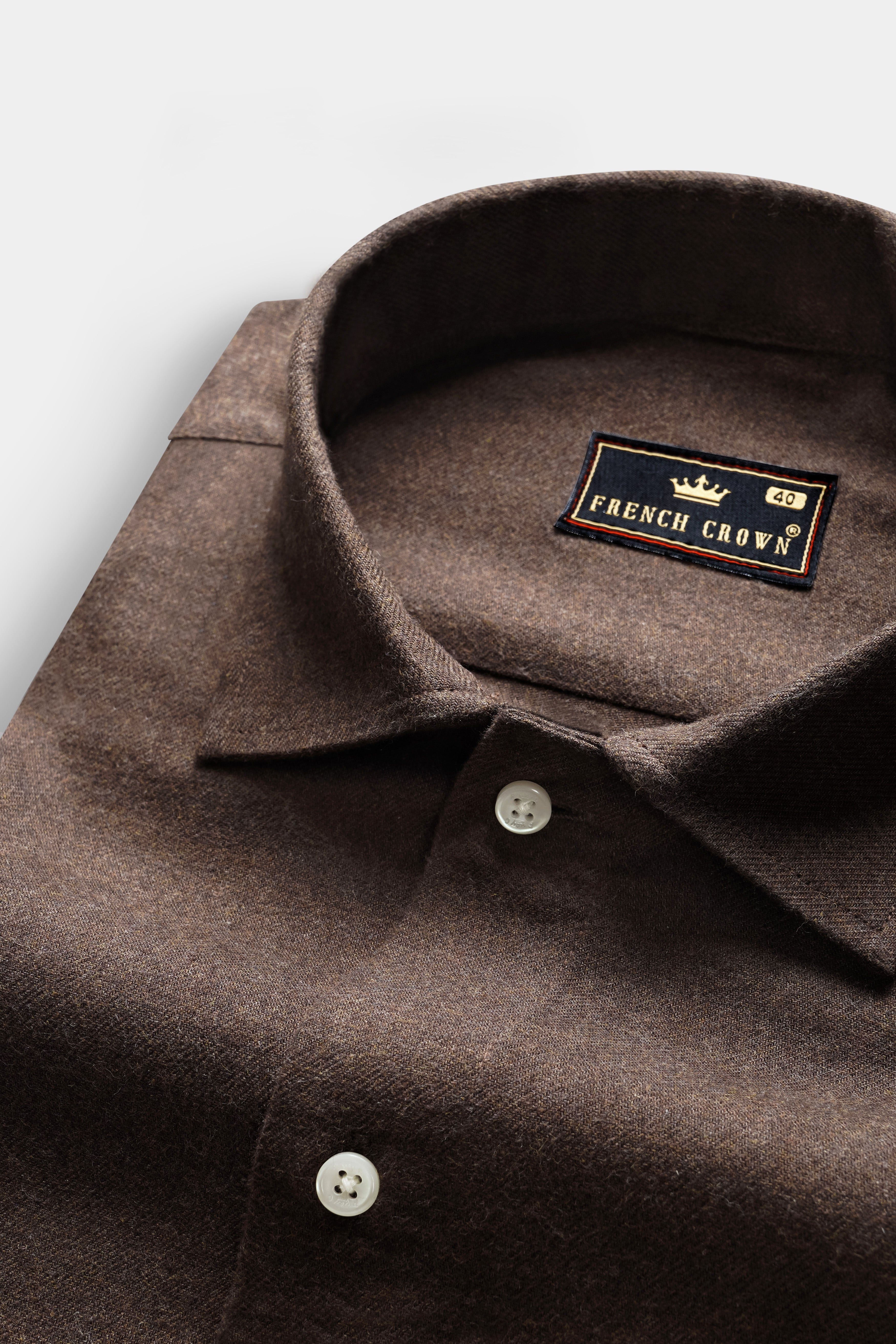 Scorpion Brown Casual Textured Premium Cotton Overshirt/Shacket