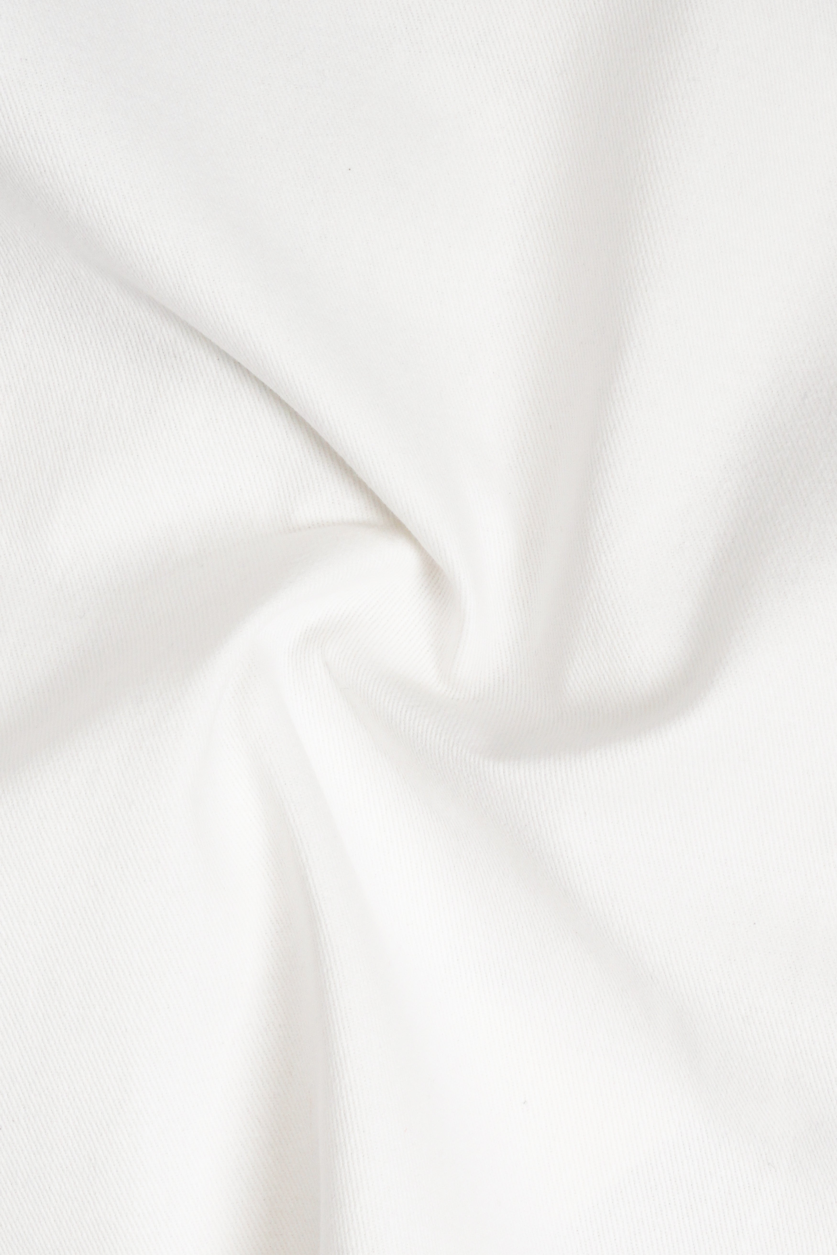 Glacier-Bright White Solid Heavyweight Twill Designer Jacket