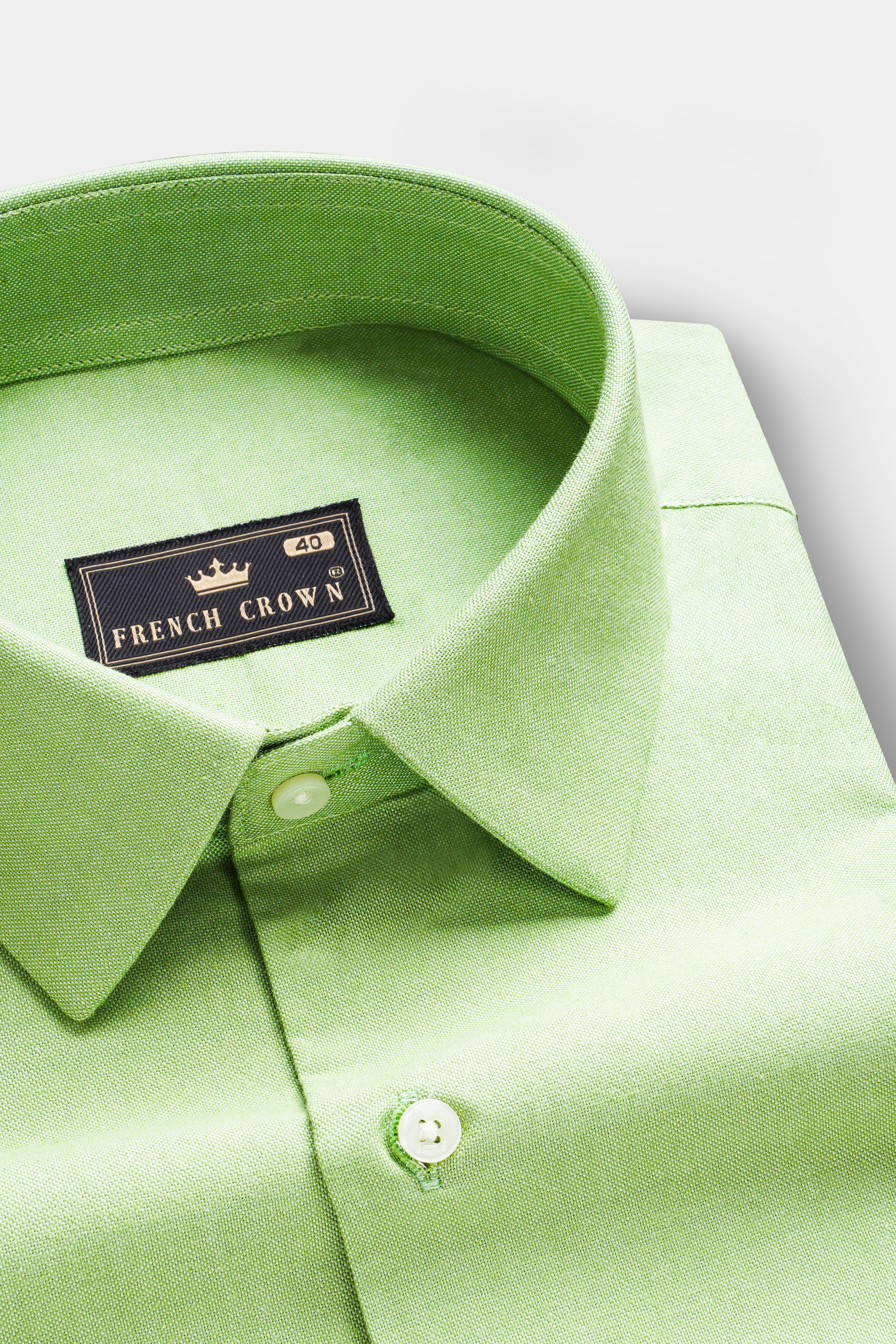 Swamp Green Solid Royal Oxford Shirt